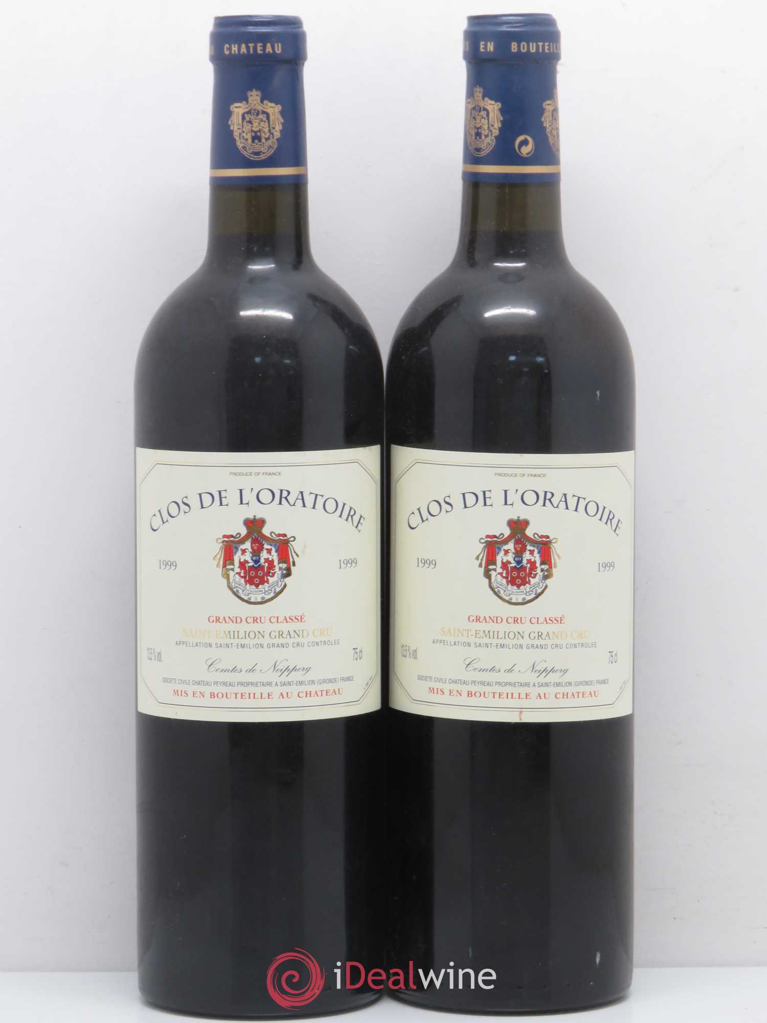 Clos de l'Oratoire Grand Cru Classé 1999 - Lot de 2 bouteilles - 0