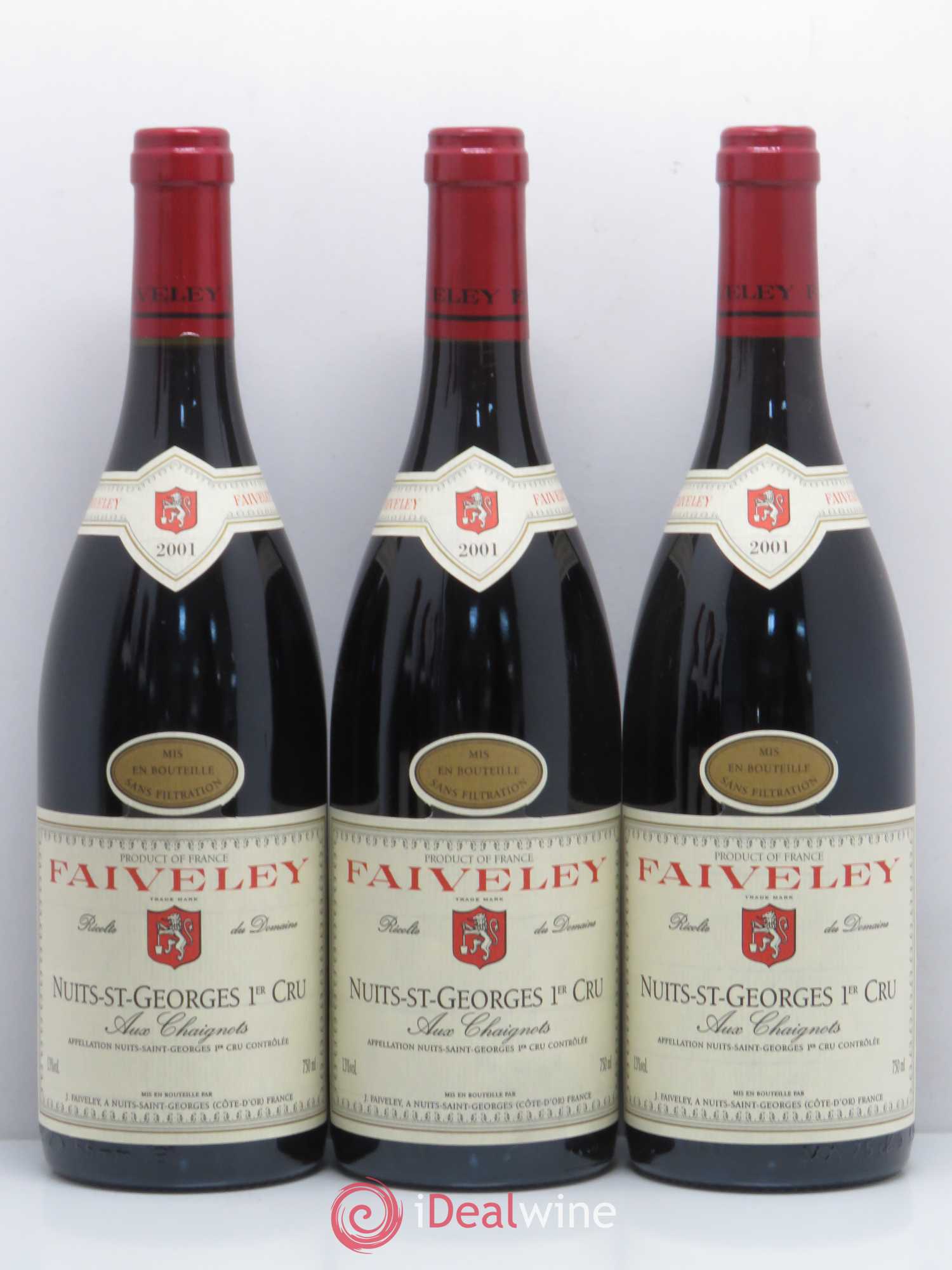 Nuits-Saint-Georges 1er Cru Aux Chaignots Faiveley 2001 - Lot de 6 bouteilles - 1