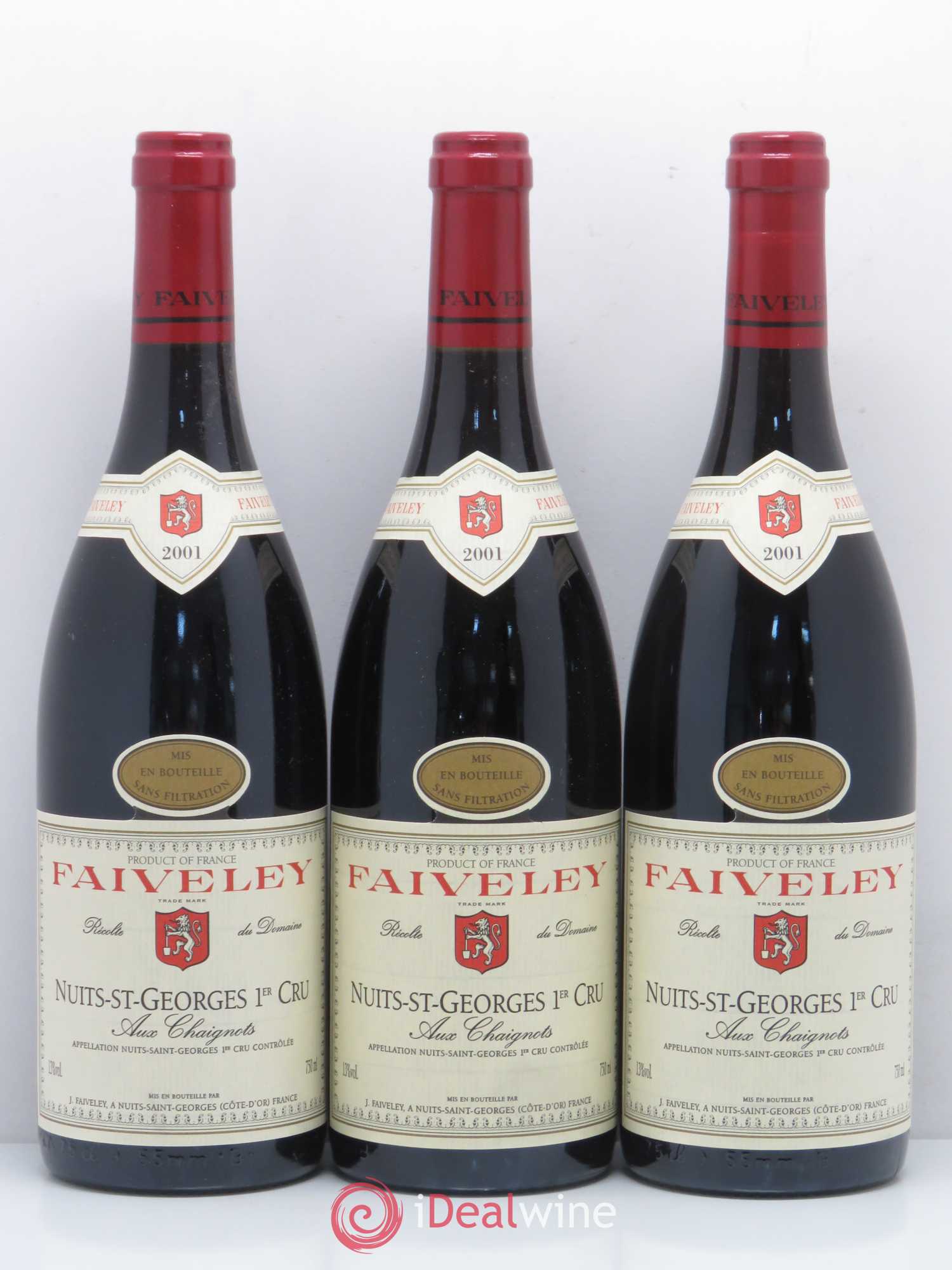 Nuits-Saint-Georges 1er Cru Aux Chaignots Faiveley 2001 - Lot de 6 bouteilles - 2