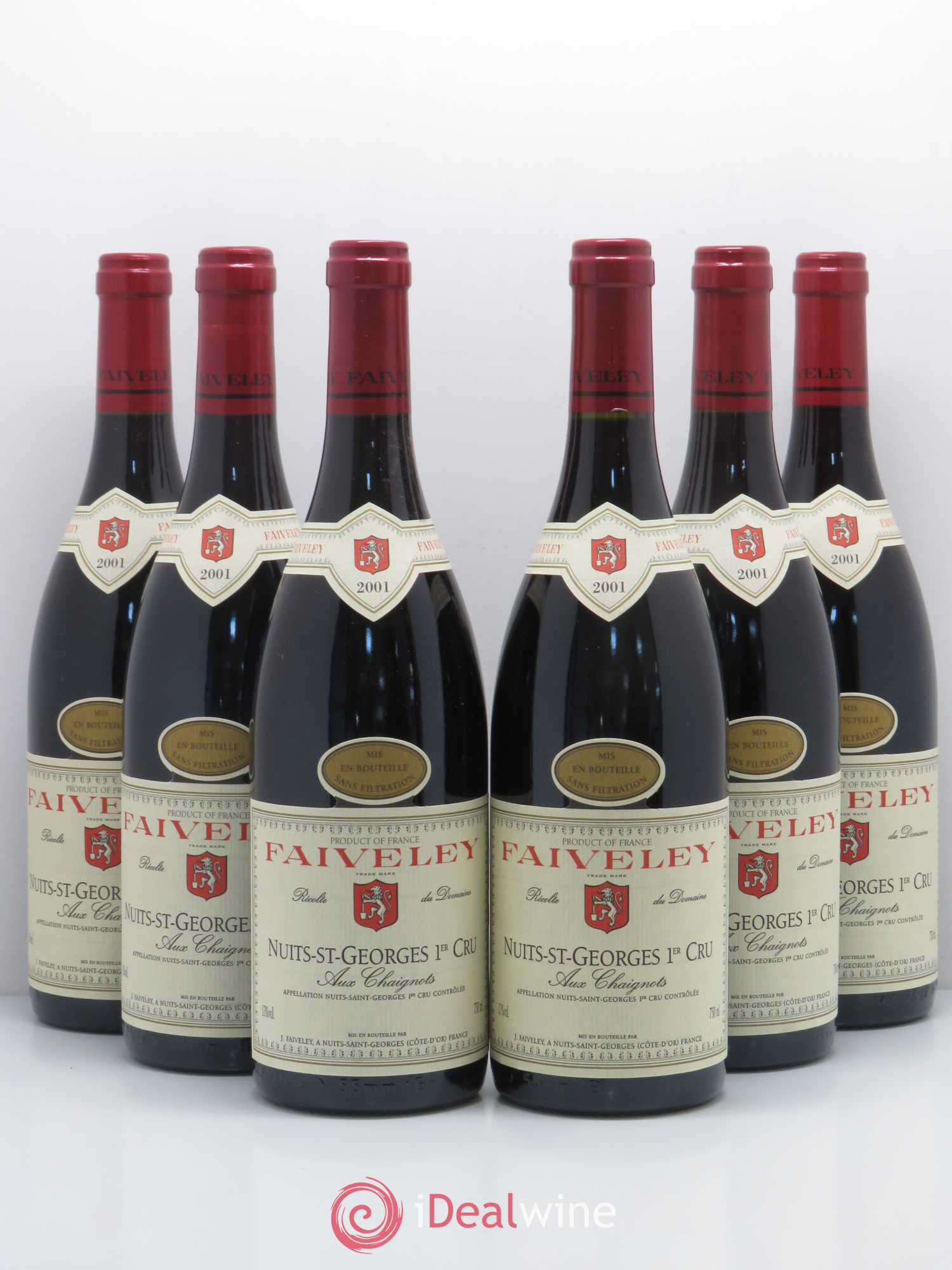 Nuits-Saint-Georges 1er Cru Aux Chaignots Faiveley 2001 - Lot de 6 bouteilles - 0