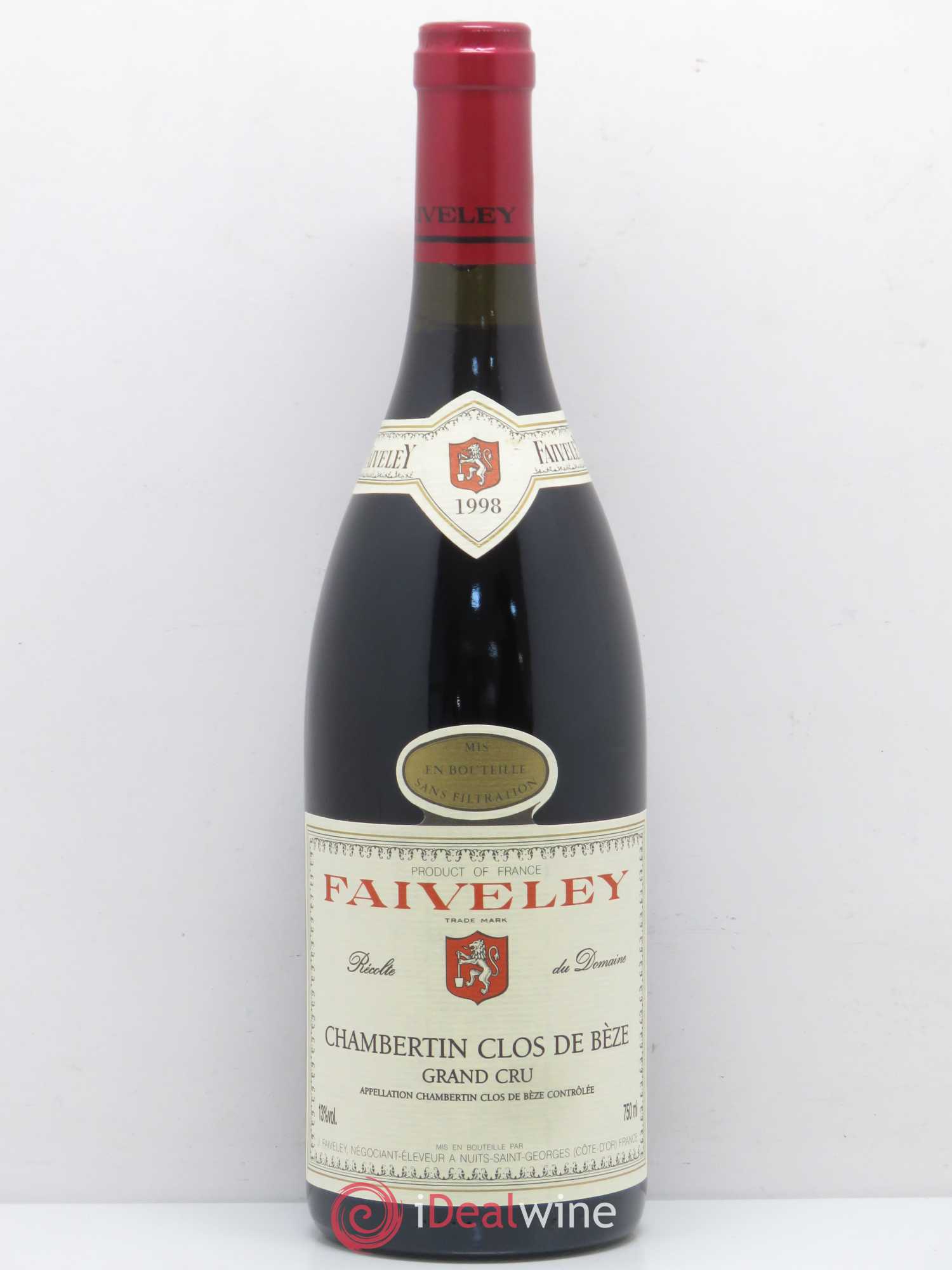 Chambertin Clos de Bèze Grand Cru Faiveley 1998 - Lot de 1 bouteille - 0