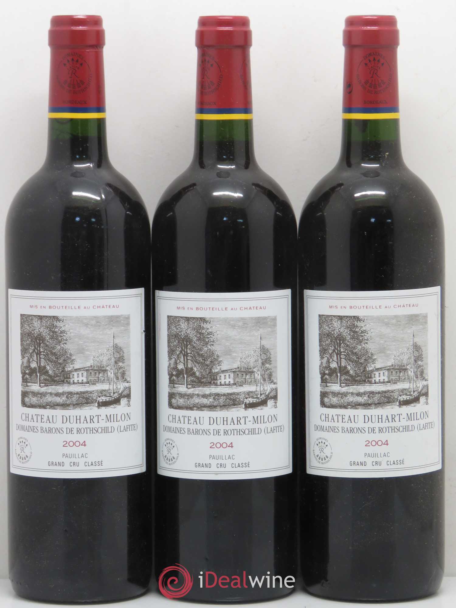Château Duhart-Milon 4ème Grand Cru Classé 2004 - Lot de 3 bouteilles - 0