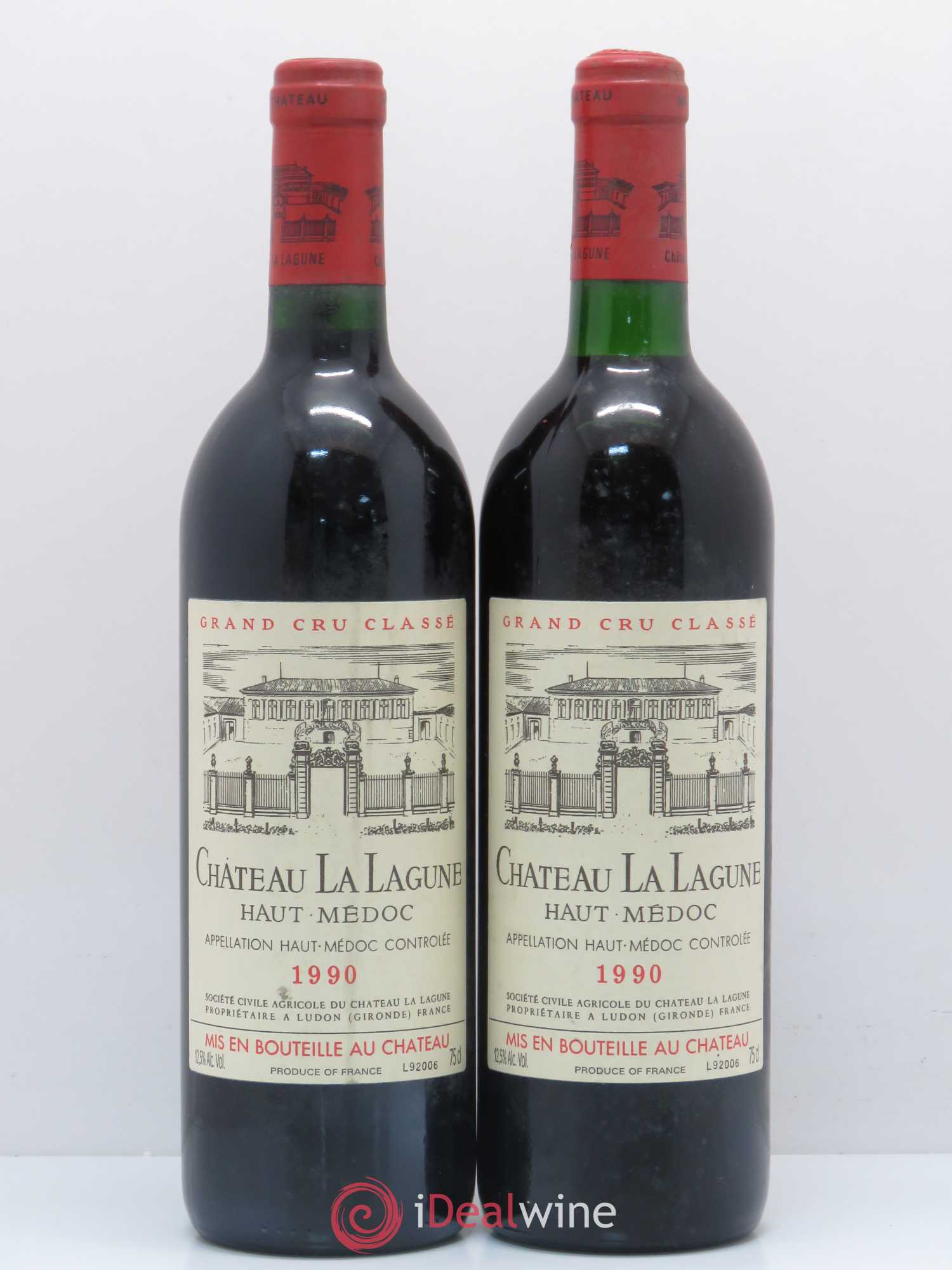 Château la Lagune 3ème Grand Cru Classé 1990 - Lot de 2 bouteilles - 0