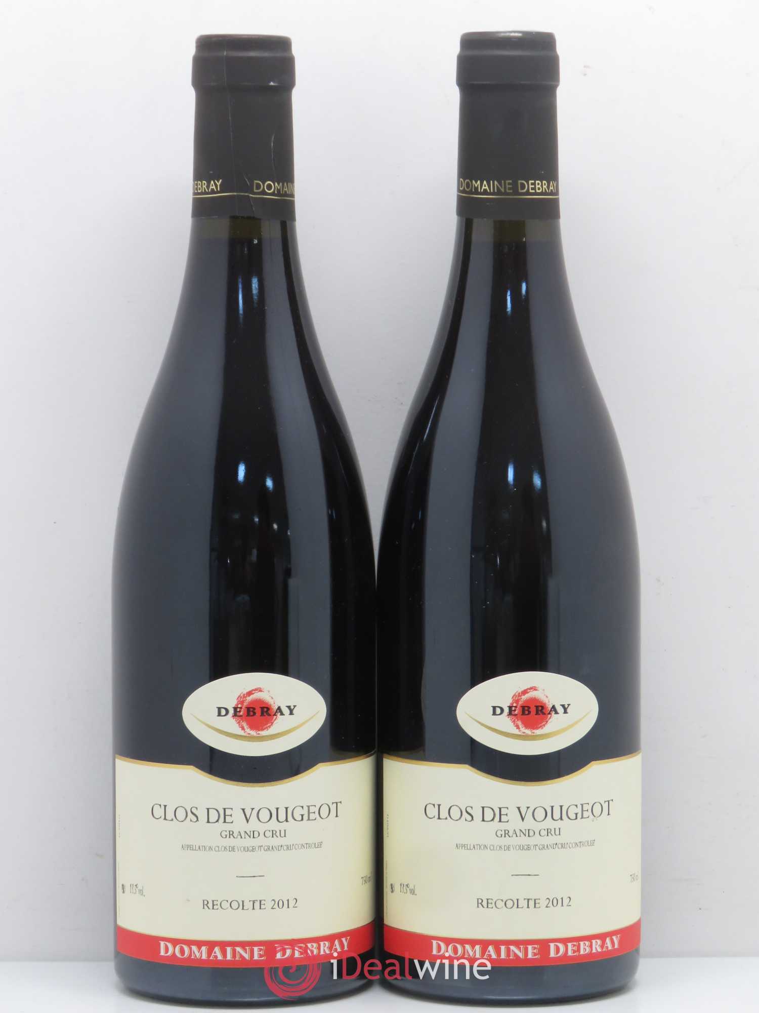 Clos de Vougeot Grand Cru Debray 2012 - Lot de 2 bouteilles - 0