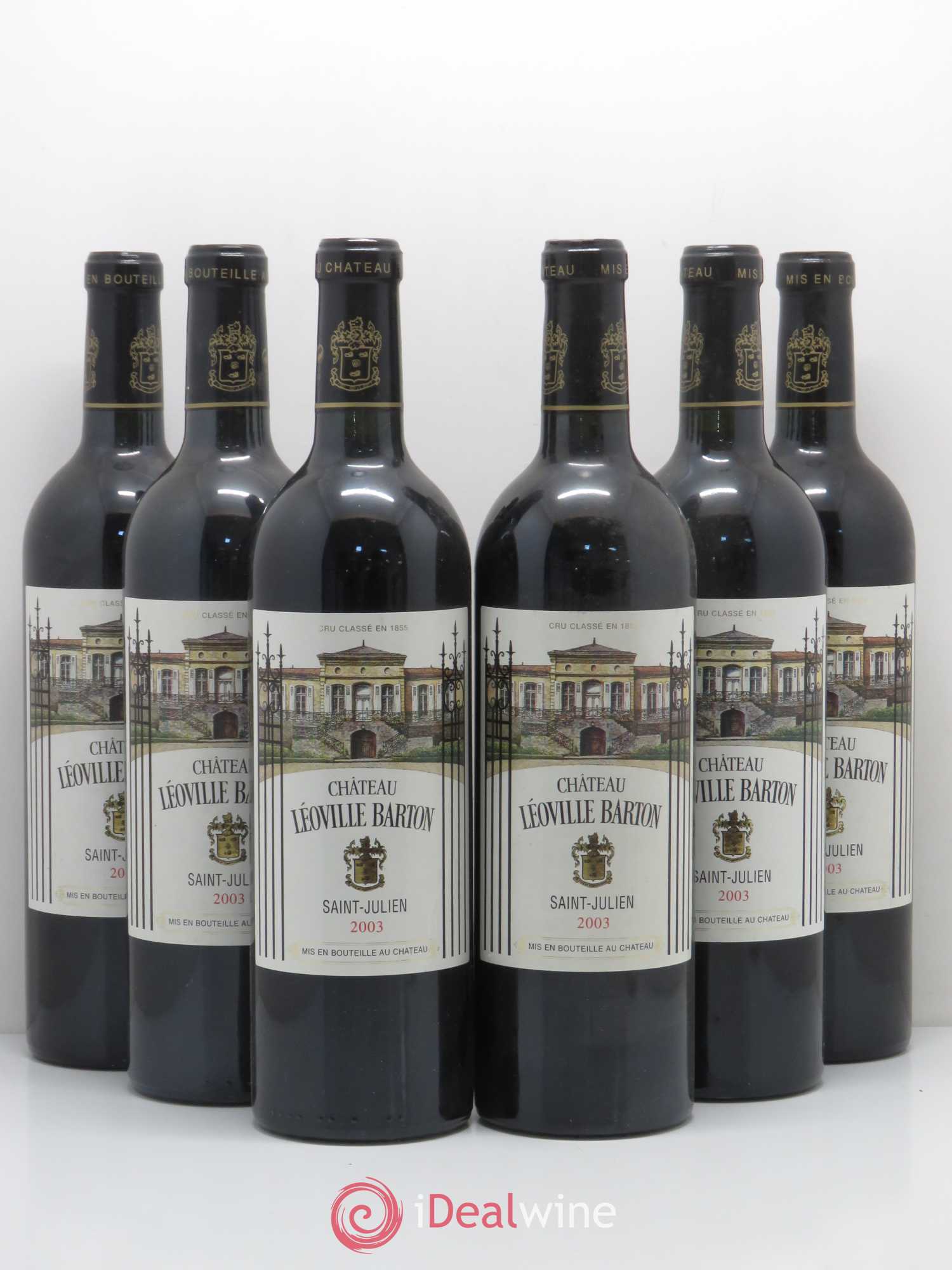 Château Léoville Barton 2ème Grand Cru Classé 2003 - Lot de 6 bouteilles - 0