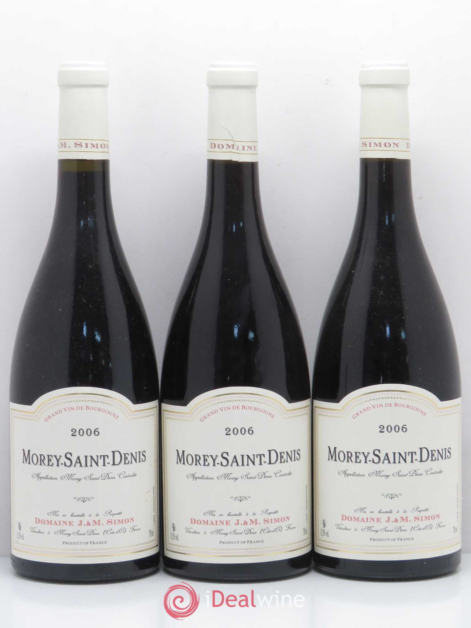 Morey-Saint-Denis J. et M Simon 2006 - Lot de 3 bouteilles - 0