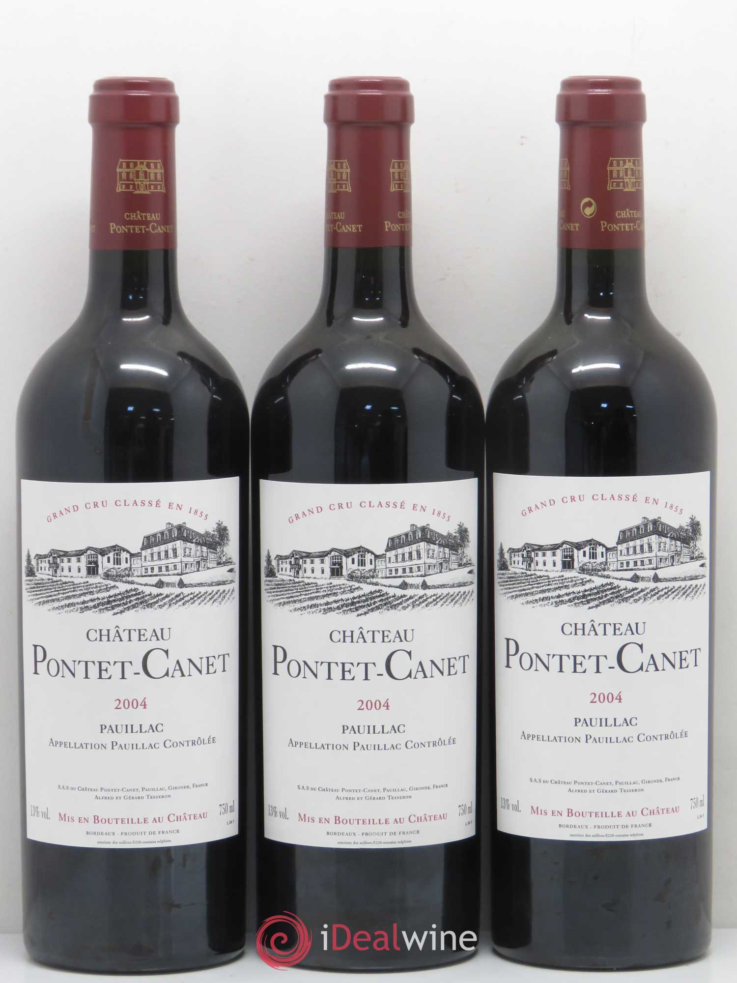 Château Pontet Canet 5ème Grand Cru Classé 2004 - Lot de 6 bouteilles - 1