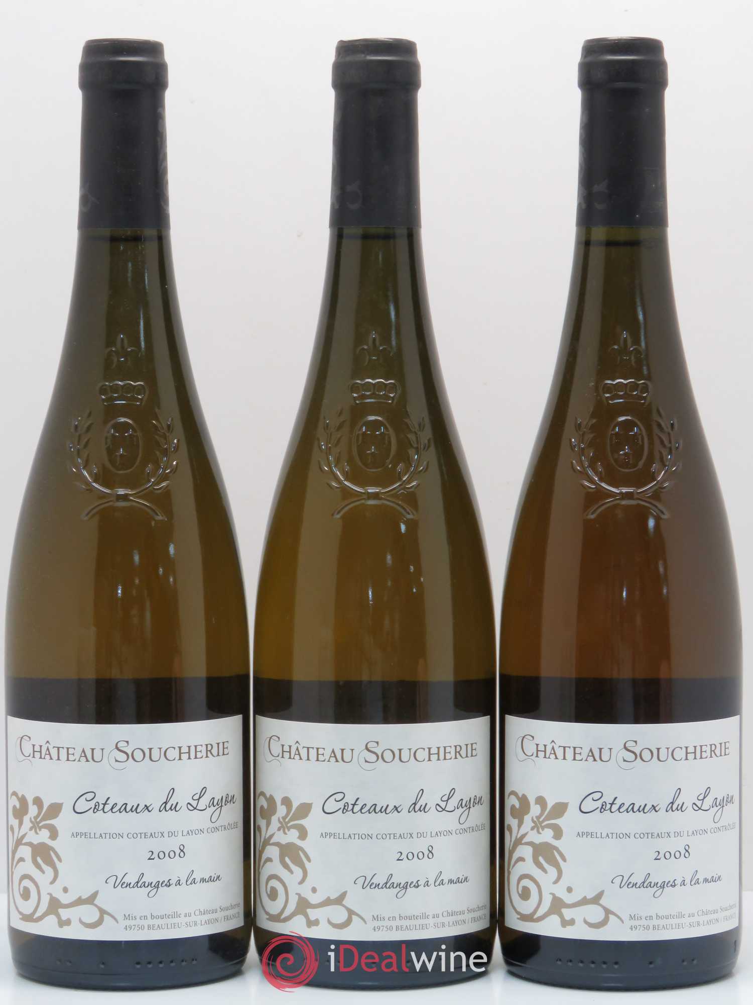 Coteaux du Layon Château Soucherie 2008 - Lotto di 3 bottiglie - 0