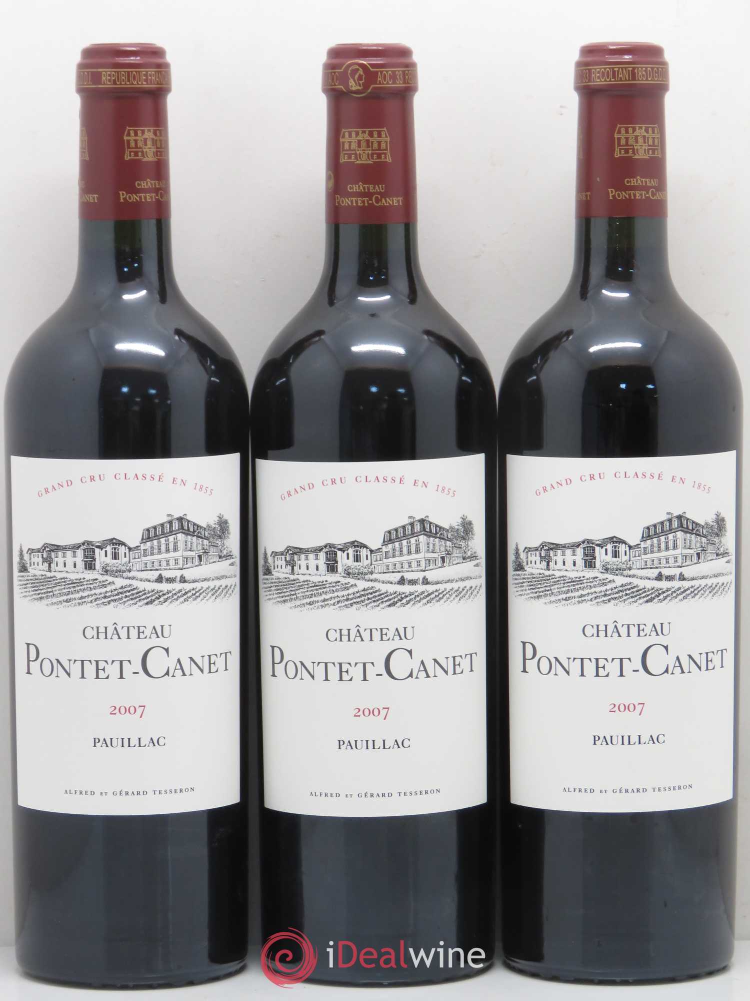 Château Pontet Canet 5ème Grand Cru Classé 2007 - Lot de 12 bouteilles - 1