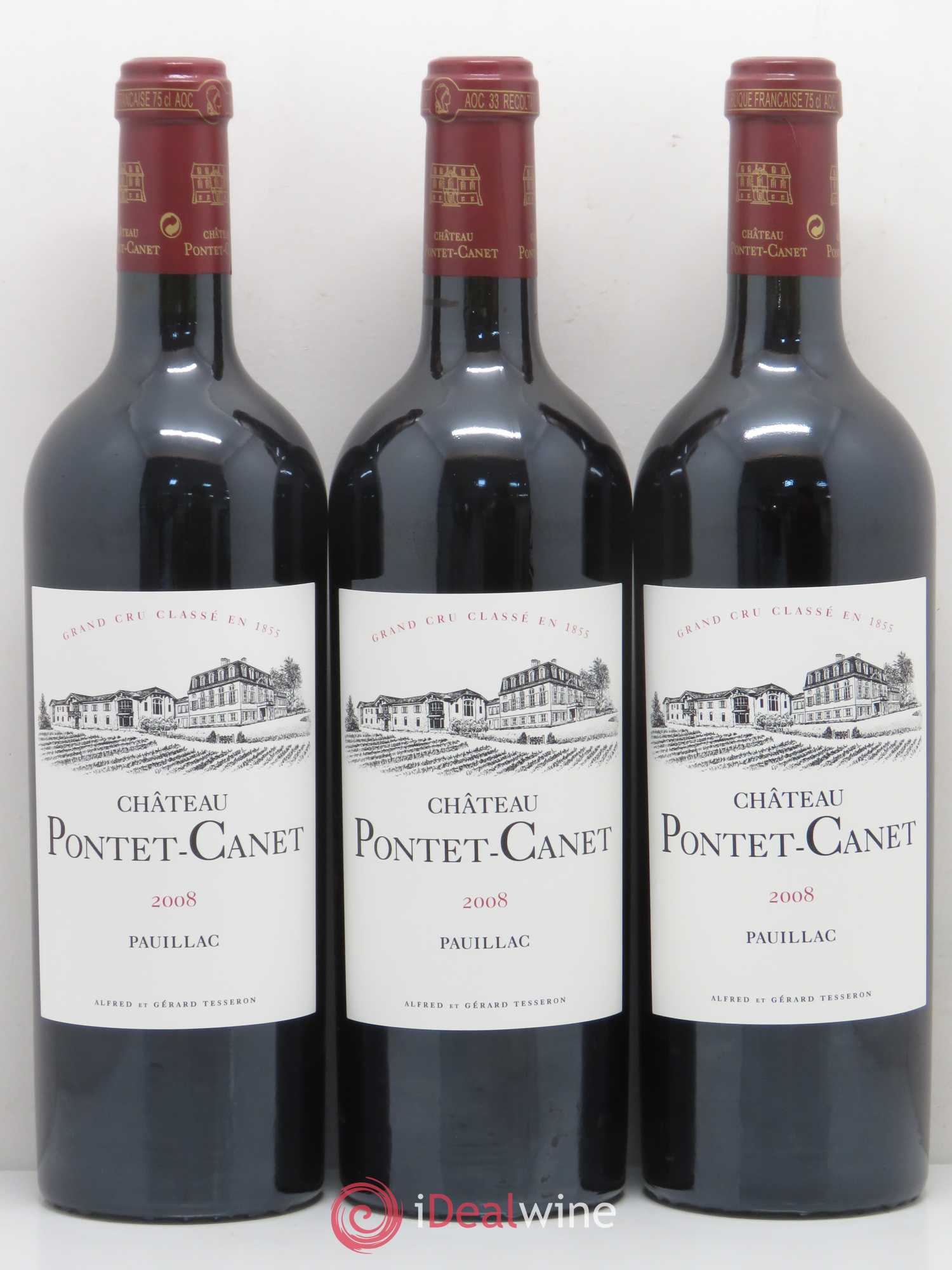 Château Pontet Canet 5ème Grand Cru Classé 2008 - Lot de 12 bouteilles - 1