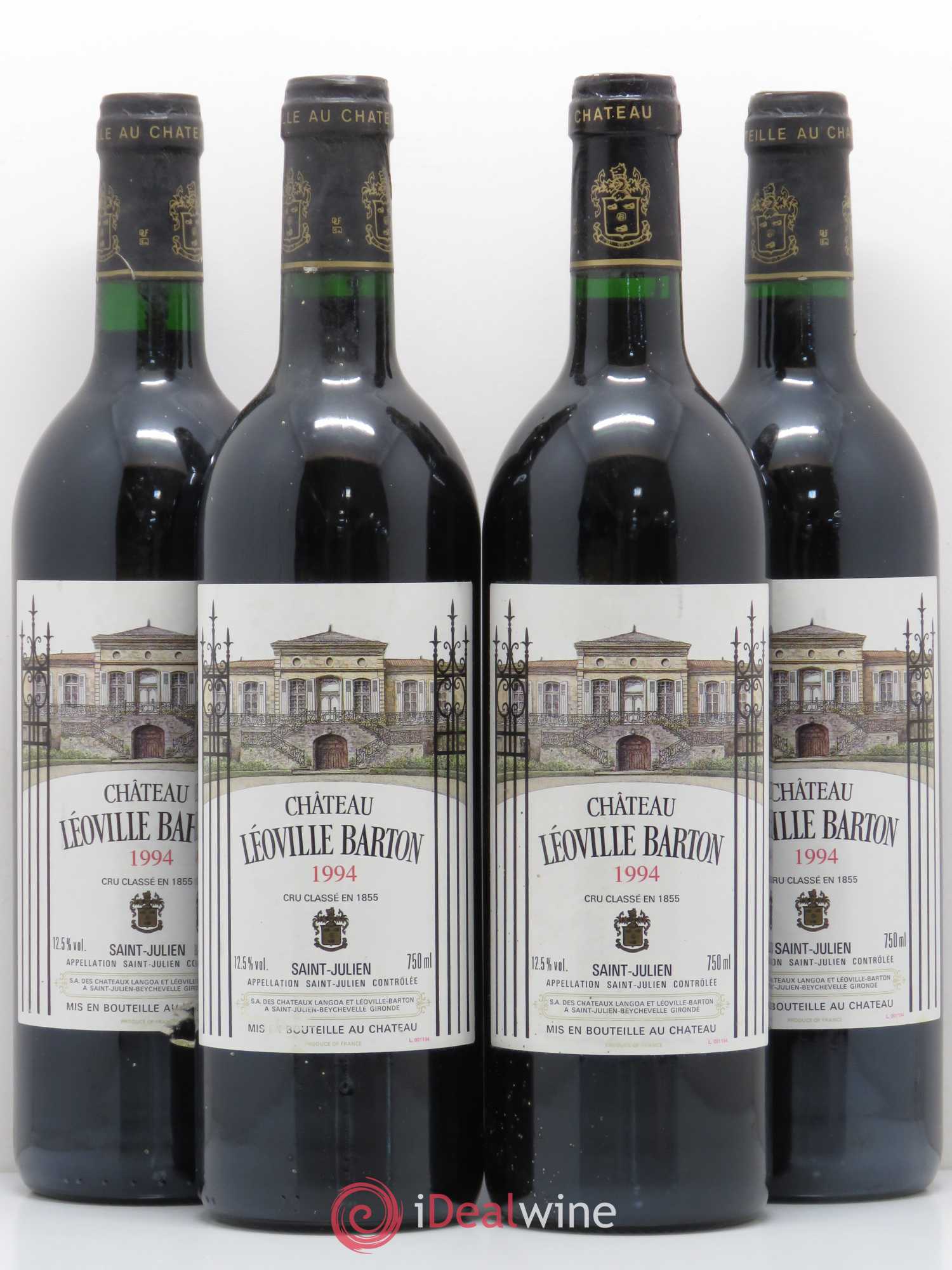 Château Léoville Barton 2ème Grand Cru Classé 1994 - Lot de 4 bouteilles - 0