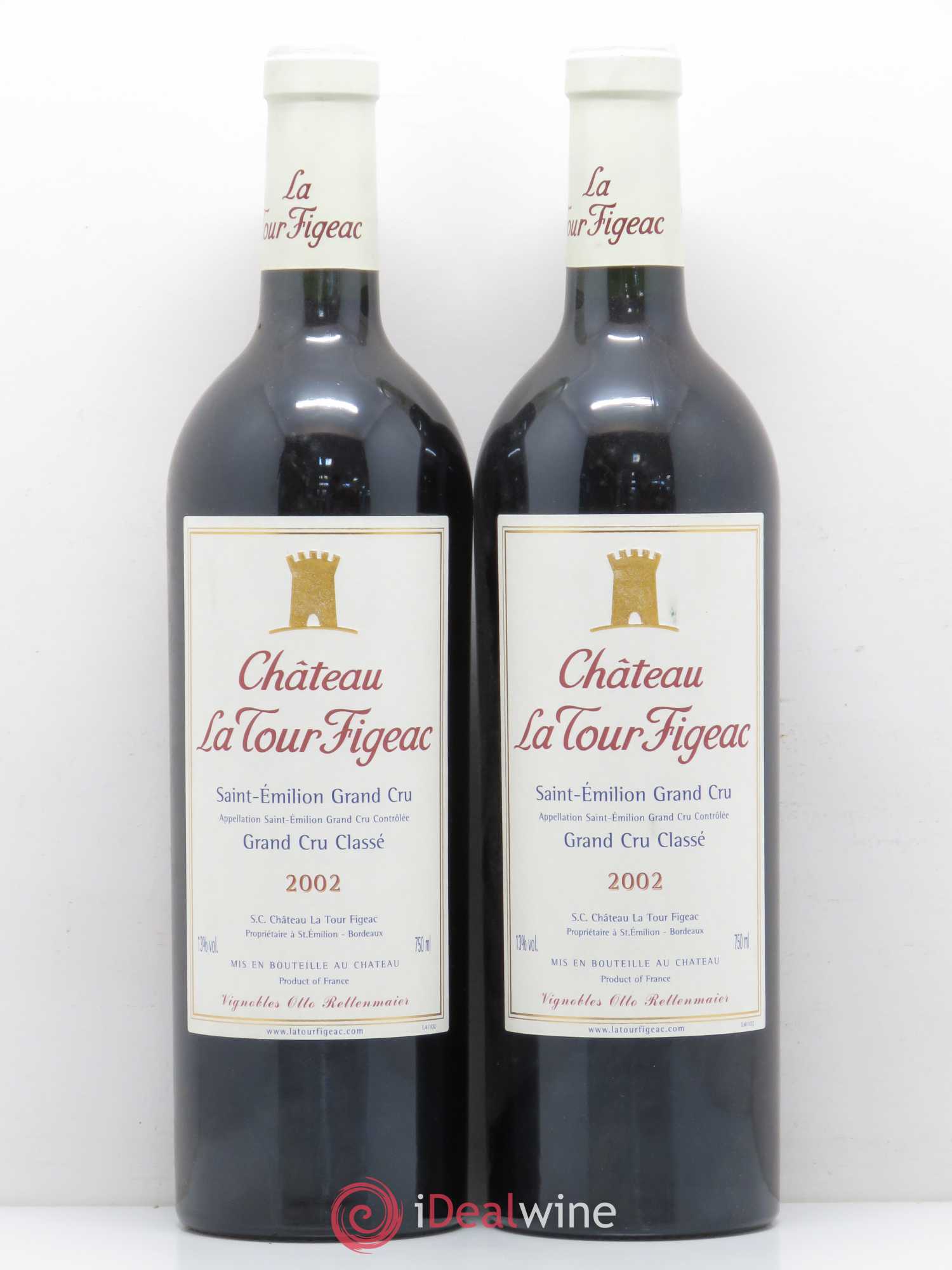 Château la Tour Figeac Grand Cru Classé 2002 - Lot de 5 bouteilles - 2