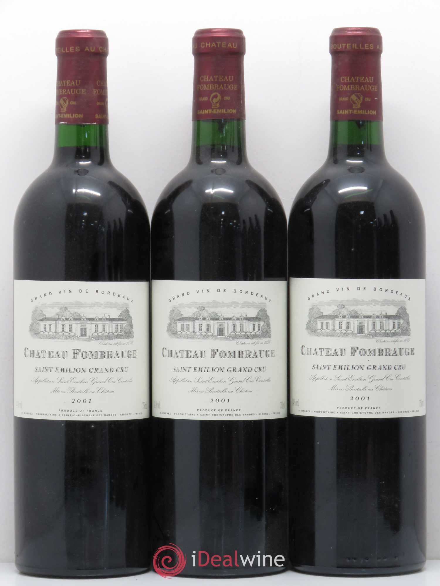 Château Fombrauge Grand Cru Classé 2001 - Lot de 6 bouteilles - 1