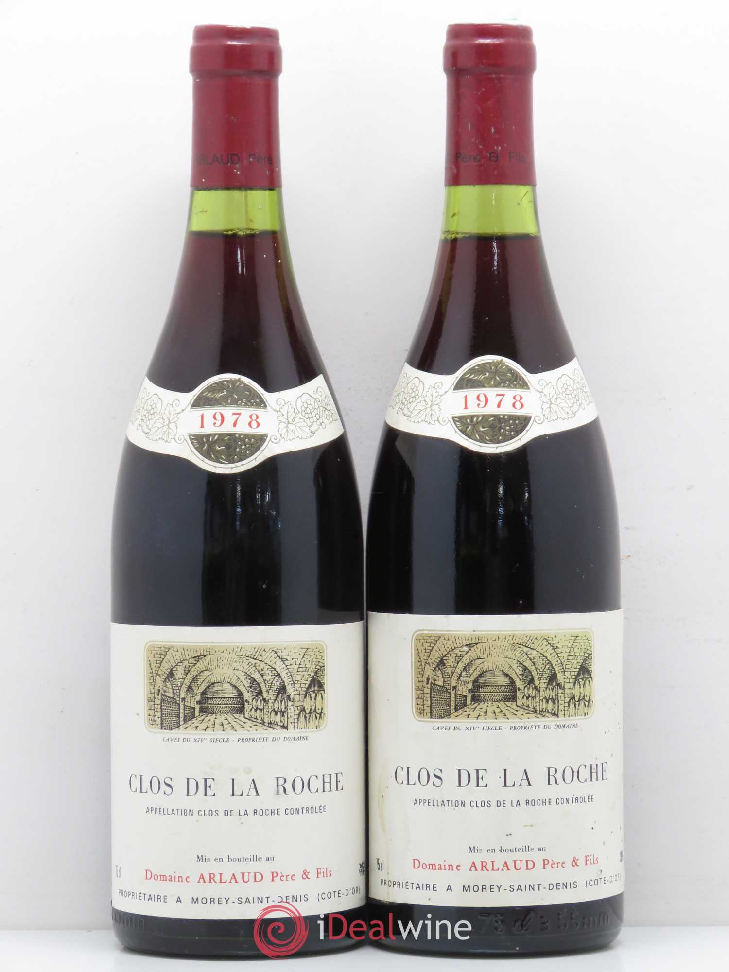 Clos de la Roche Grand Cru Arlaud 1978 - Lot de 2 bouteilles - 0