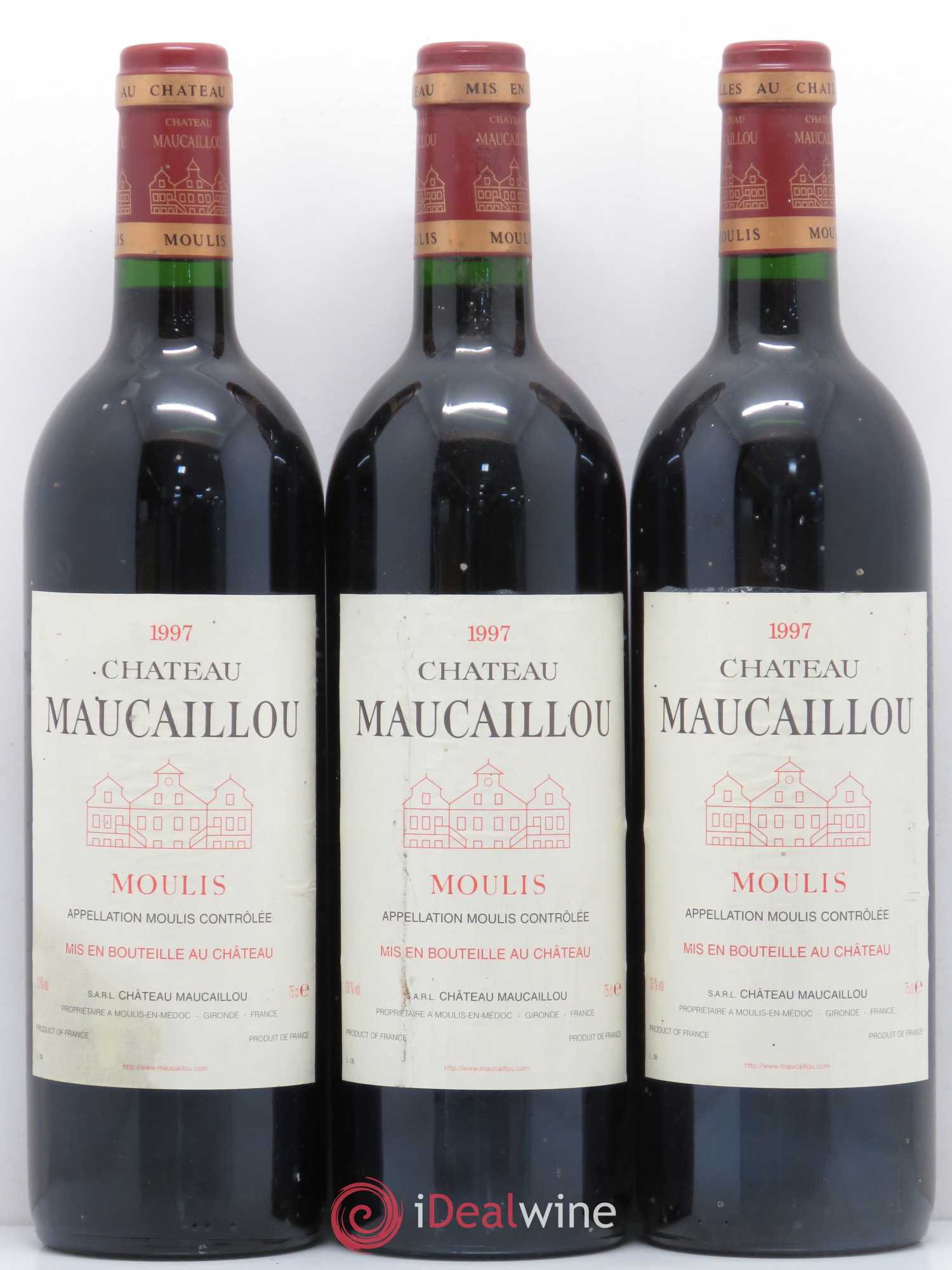 Château Maucaillou 1997 - Lot de 3 bouteilles - 0