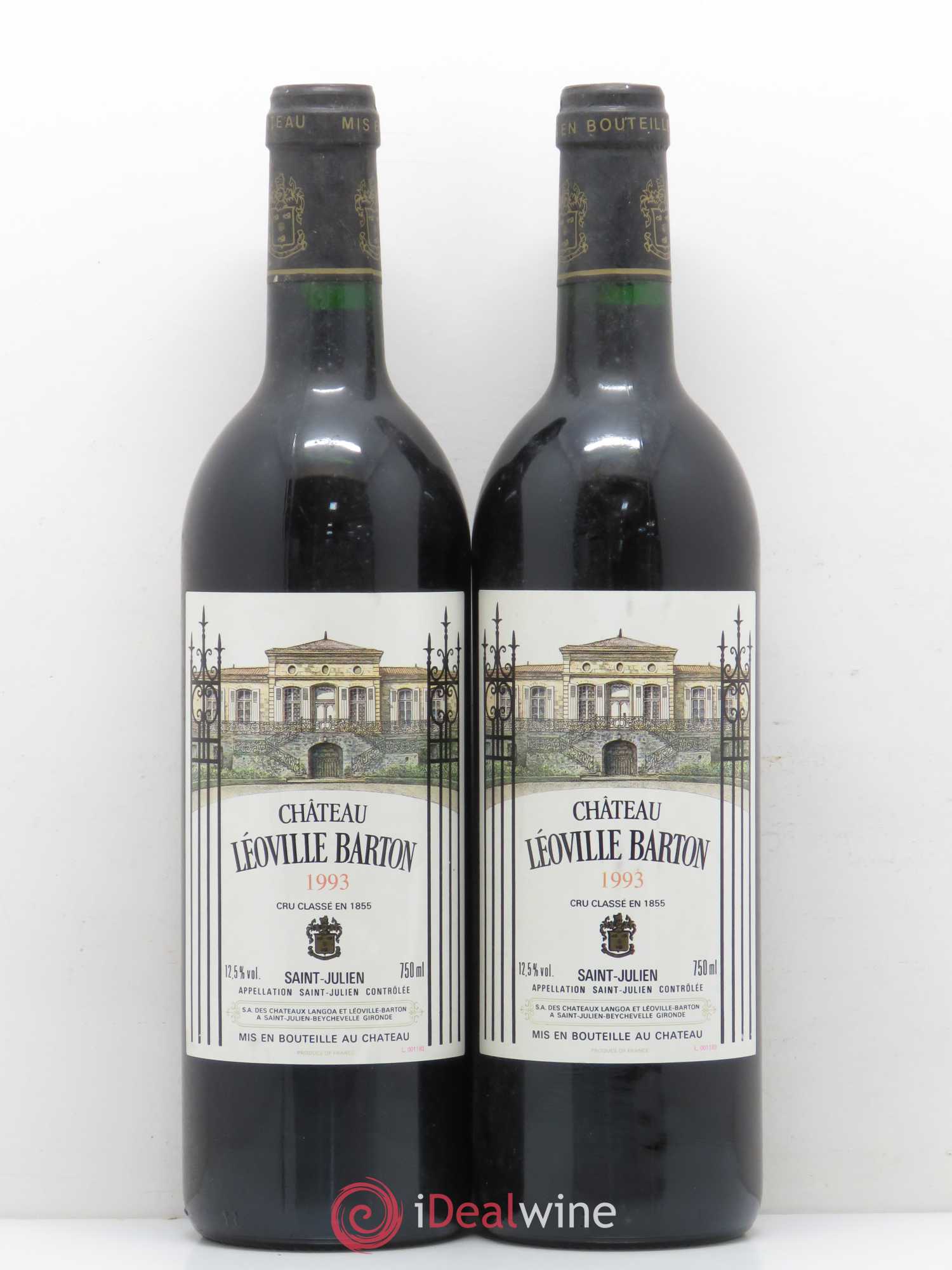 Château Léoville Barton 2ème Grand Cru Classé 1993 - Lot de 2 bouteilles - 0