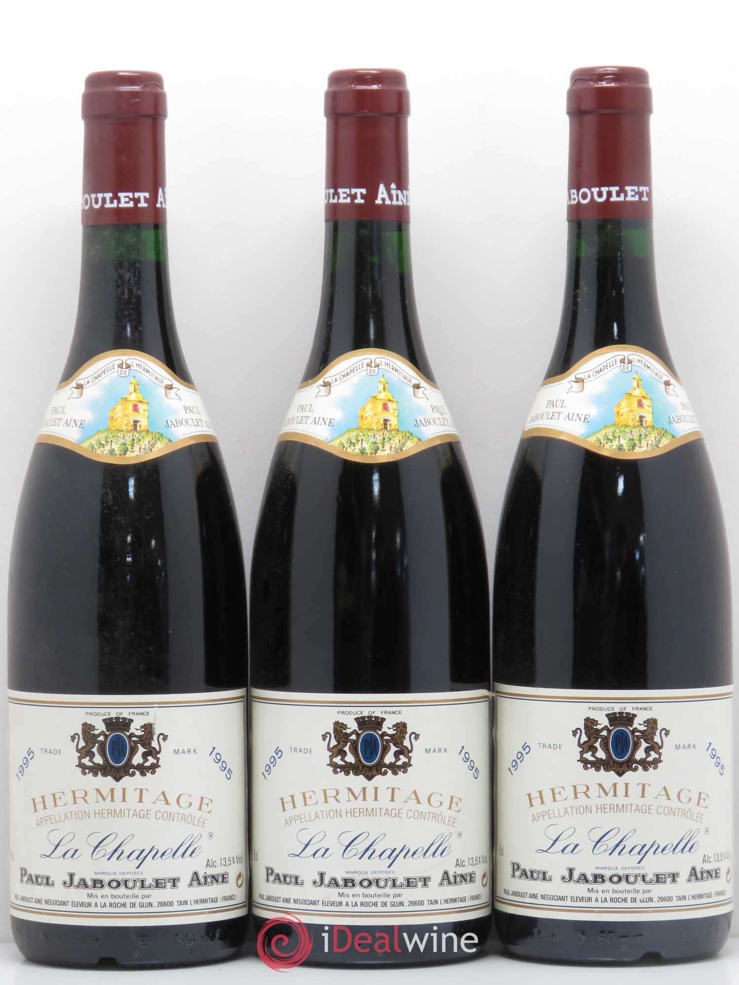 Hermitage La Chapelle Paul Jaboulet Ainé 1995 - Lot de 3 bouteilles - 0