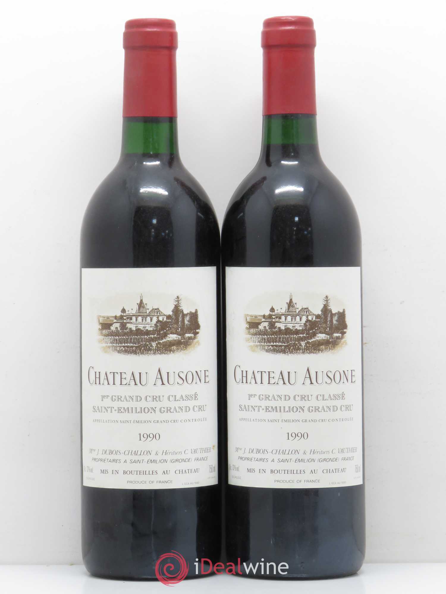 Château Ausone 1er Grand Cru Classé A 1990 - Lot de 2 bouteilles - 0