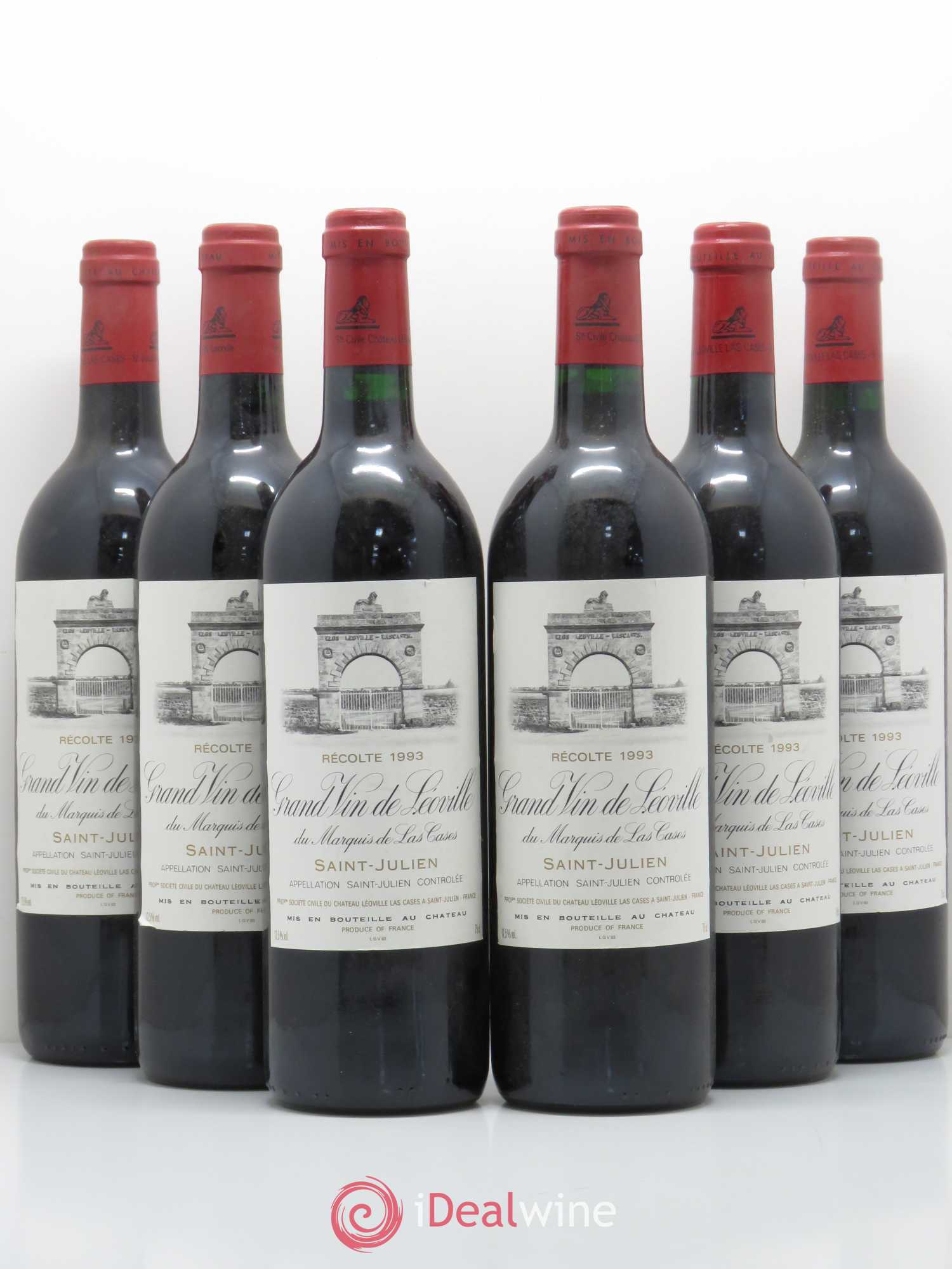 Château Léoville Las Cases 2ème Grand Cru Classé 1993 - Lot de 6 bouteilles - 0
