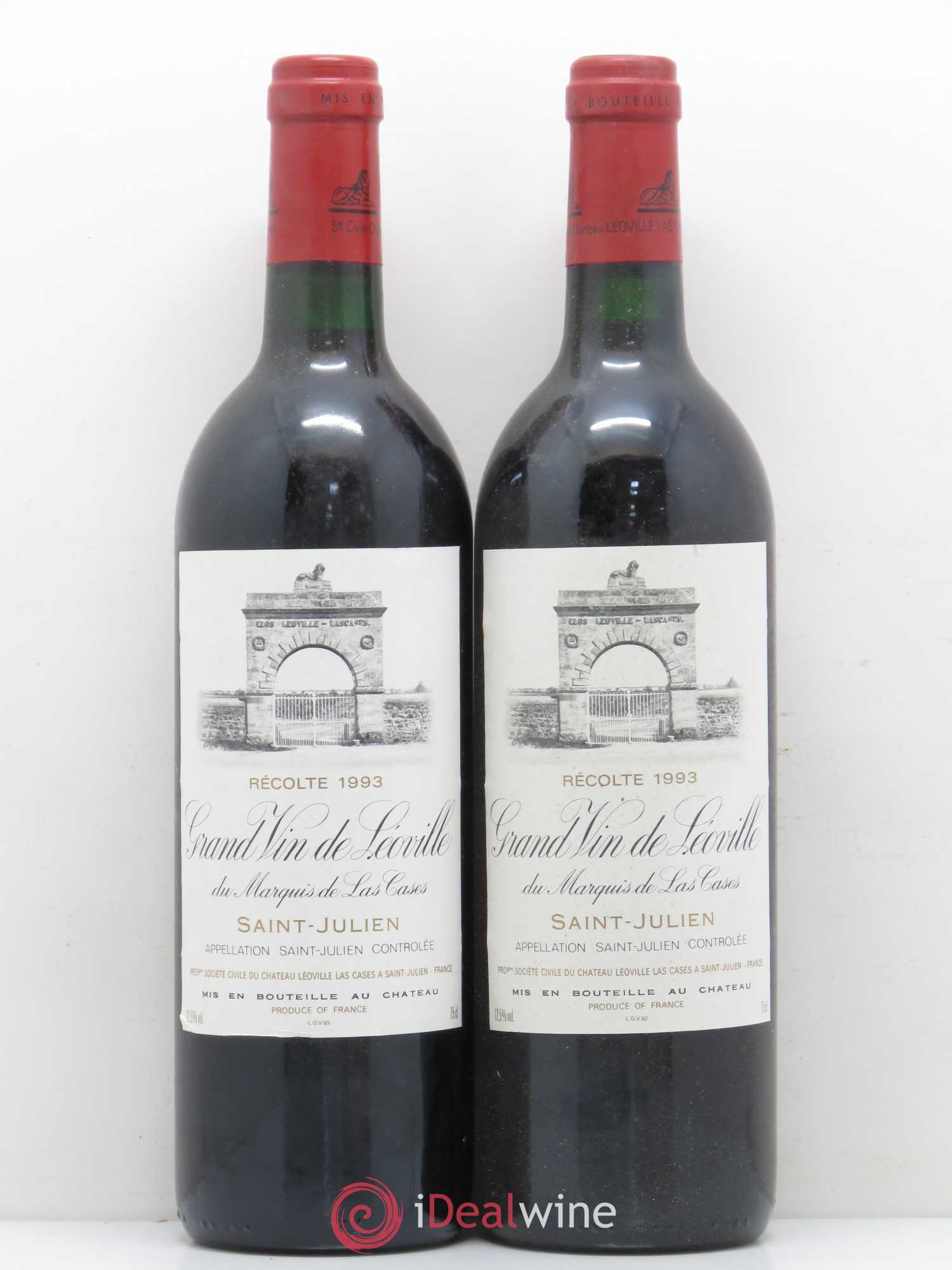Château Léoville Las Cases 2ème Grand Cru Classé 1993 - Lot de 2 bouteilles - 0