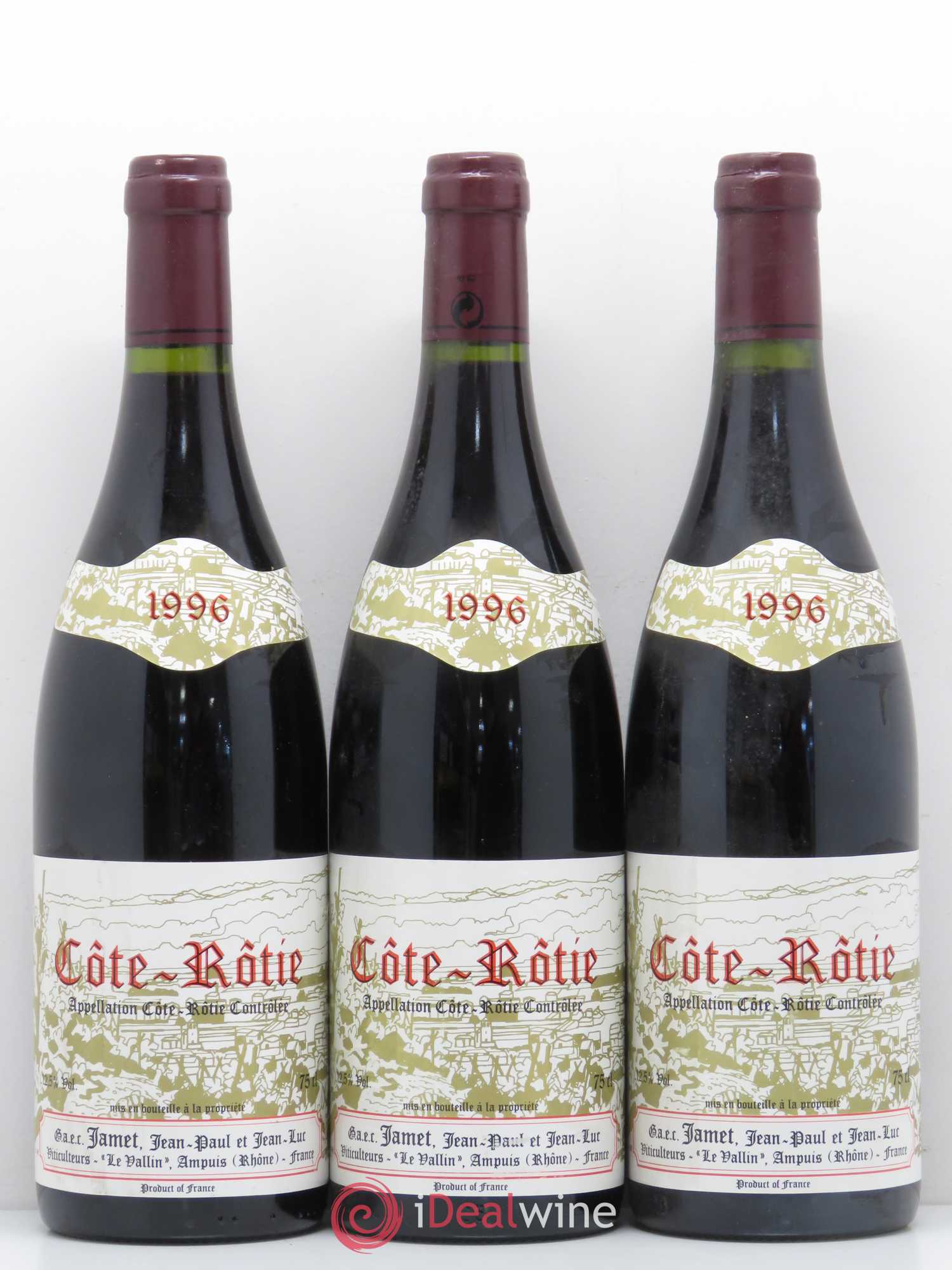 Côte-Rôtie Jamet (Domaine) 1996 - Lot de 3 bouteilles - 0
