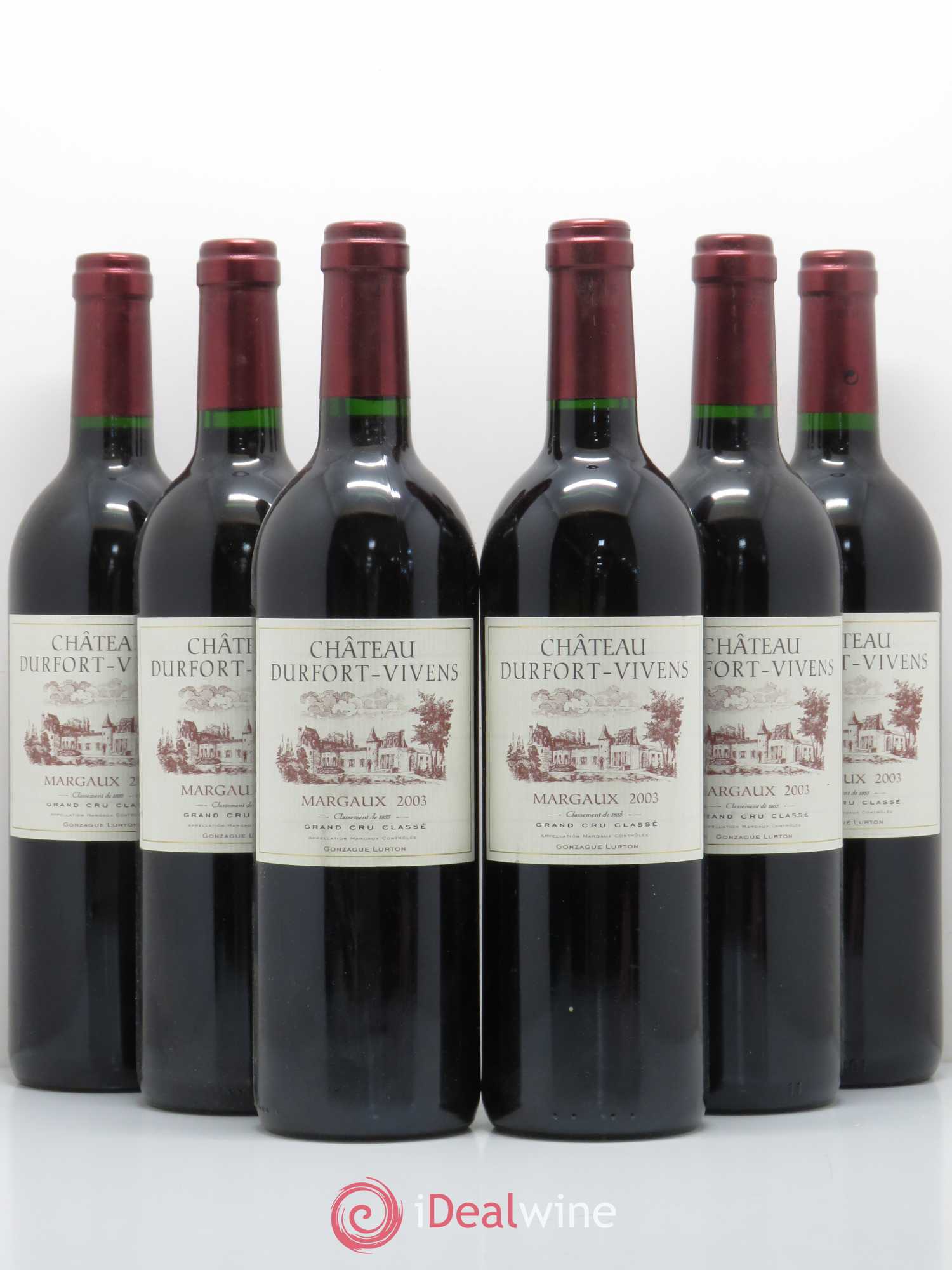 Château Durfort Vivens 2ème Grand Cru Classé 2003 - Lot de 6 bouteilles - 0