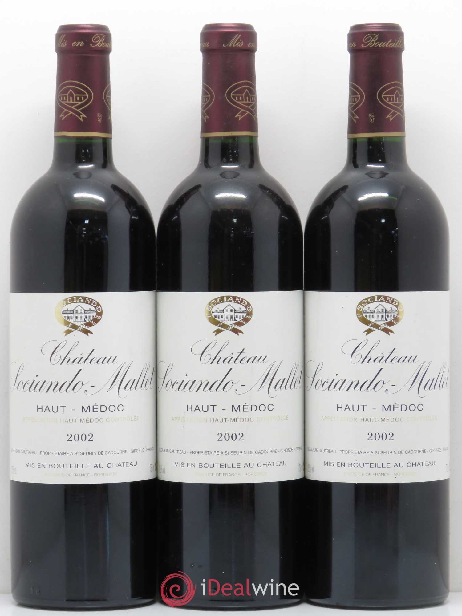 Château Sociando Mallet 2002 - Lot de 6 bouteilles - 2