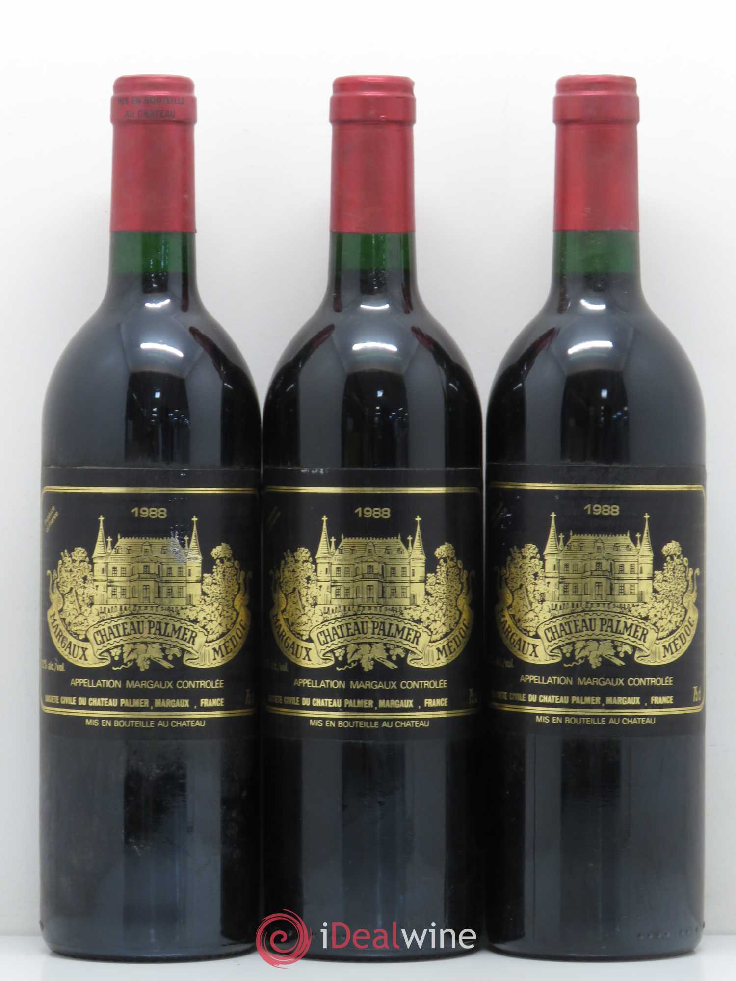 Château Palmer 3ème Grand Cru Classé 1988 - Lot de 3 bouteilles - 0