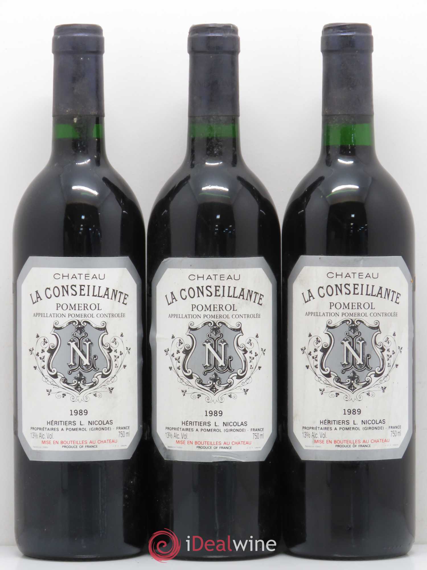 Château la Conseillante 1989 - Lot de 3 bouteilles - 0