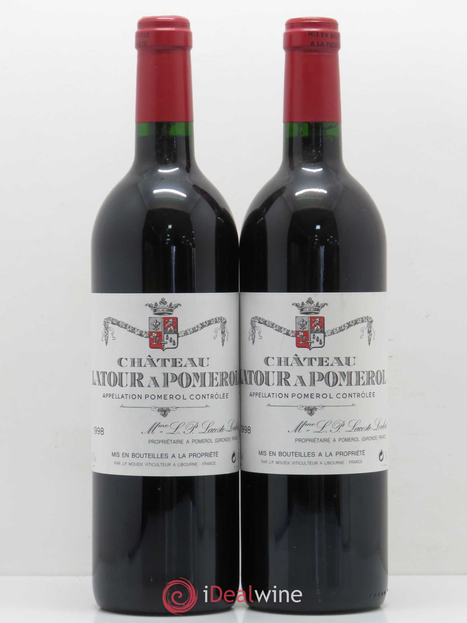 Château Latour à Pomerol 1998 - Lot de 2 bouteilles - 0