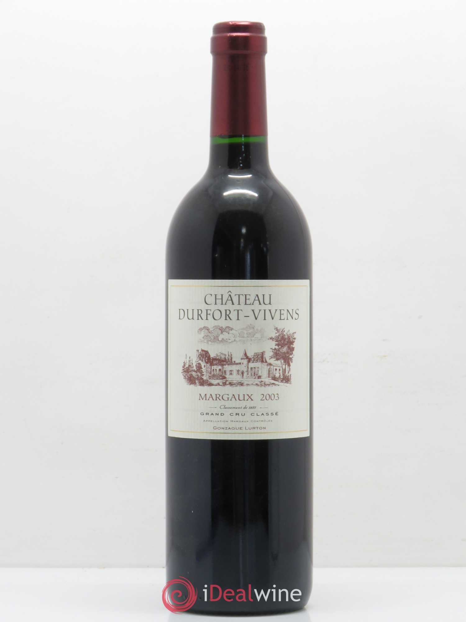 Château Durfort Vivens 2ème Grand Cru Classé 2003 - Lot de 1 bouteille - 0