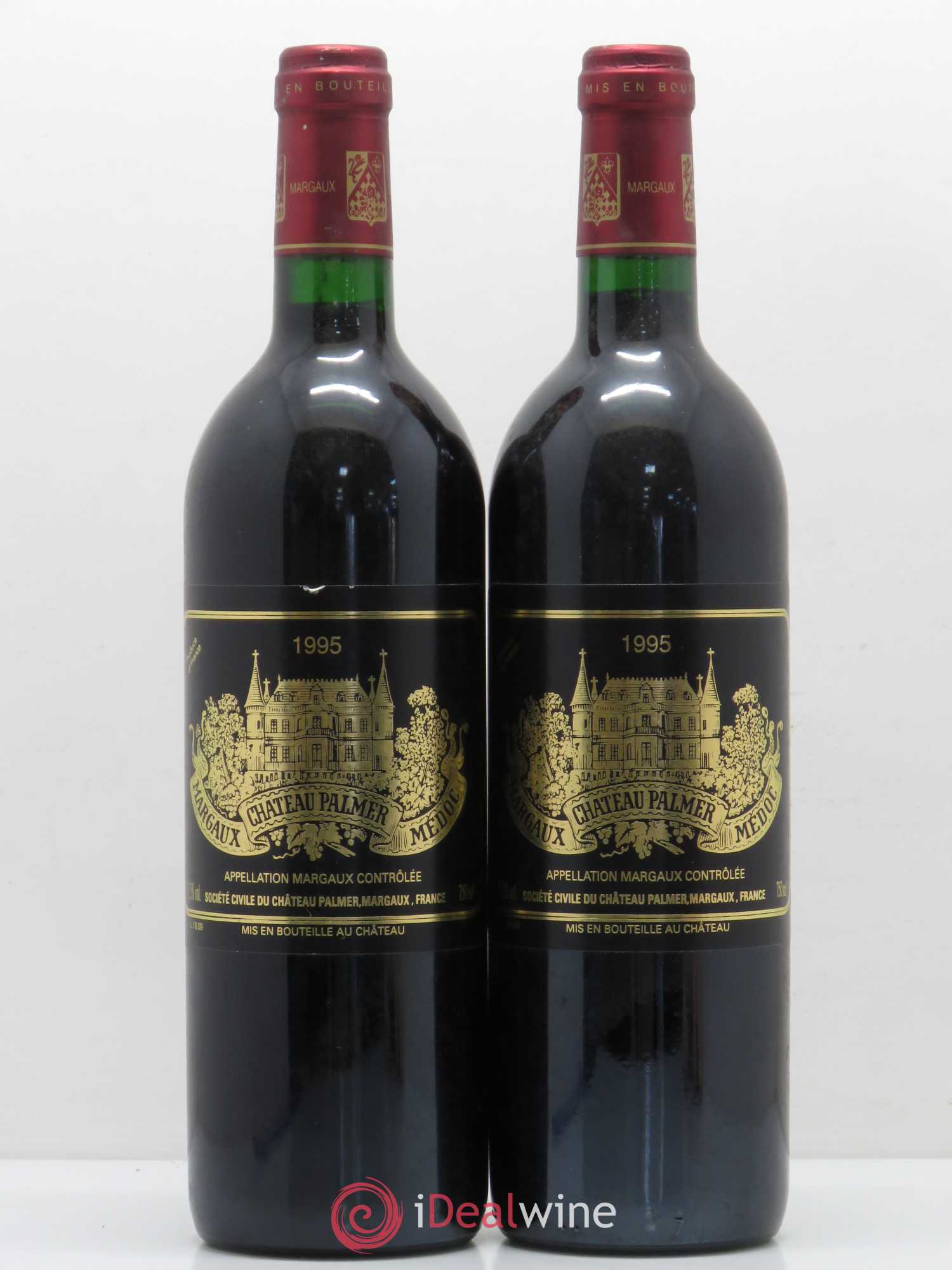 Château Palmer 3ème Grand Cru Classé 1995 - Lot de 2 bouteilles - 0
