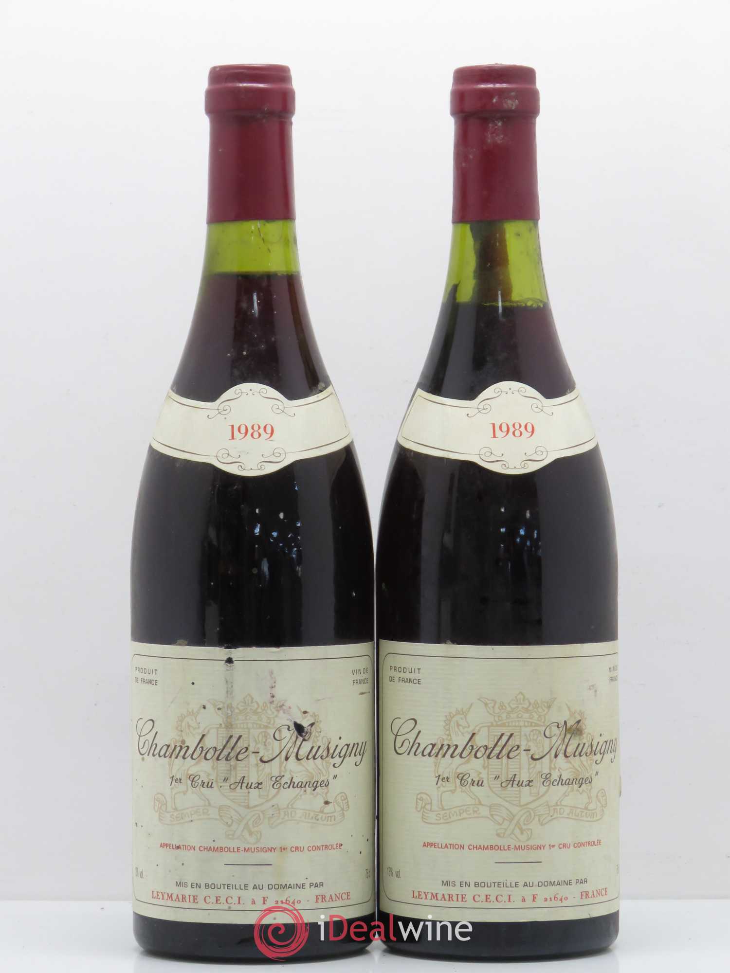 Chambolle-Musigny 1er Cru Aux Echanges Leymarie 1989 - Lot de 2 bouteilles - 0