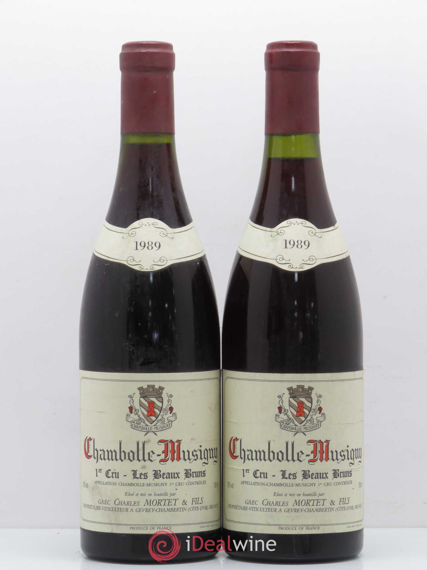Chambolle-Musigny 1er Cru Aux Beaux Bruns Denis Mortet (Domaine) 1989 - Lot de 2 bouteilles - 0