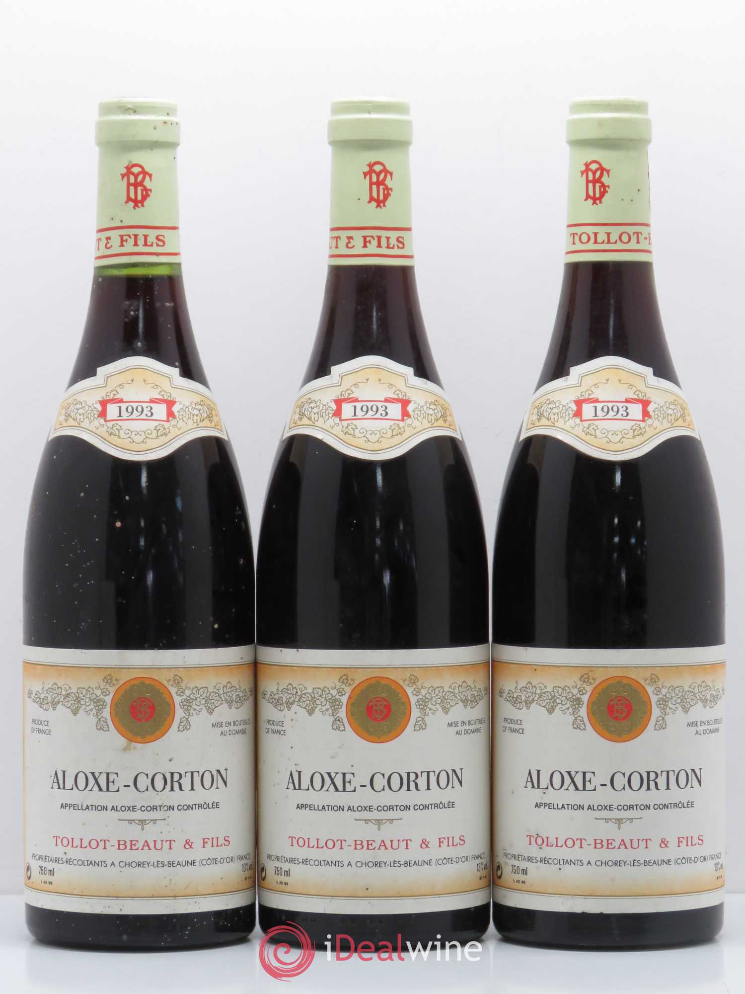 Aloxe-Corton Tollot Beaut (Domaine) 1993 - Lot de 3 bouteilles - 0