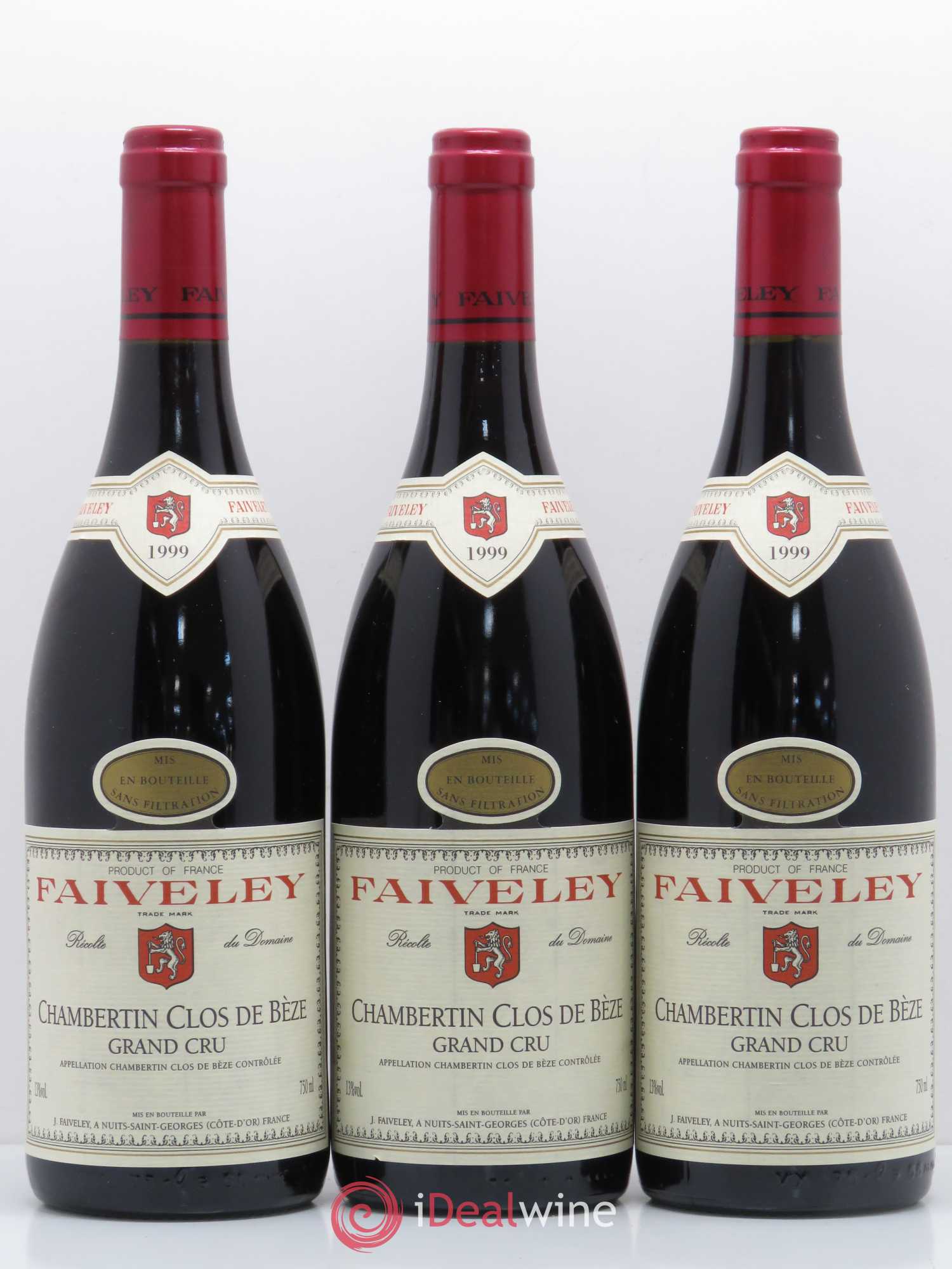 Chambertin Clos de Bèze Grand Cru Faiveley 1999 - Lot de 3 bouteilles - 0