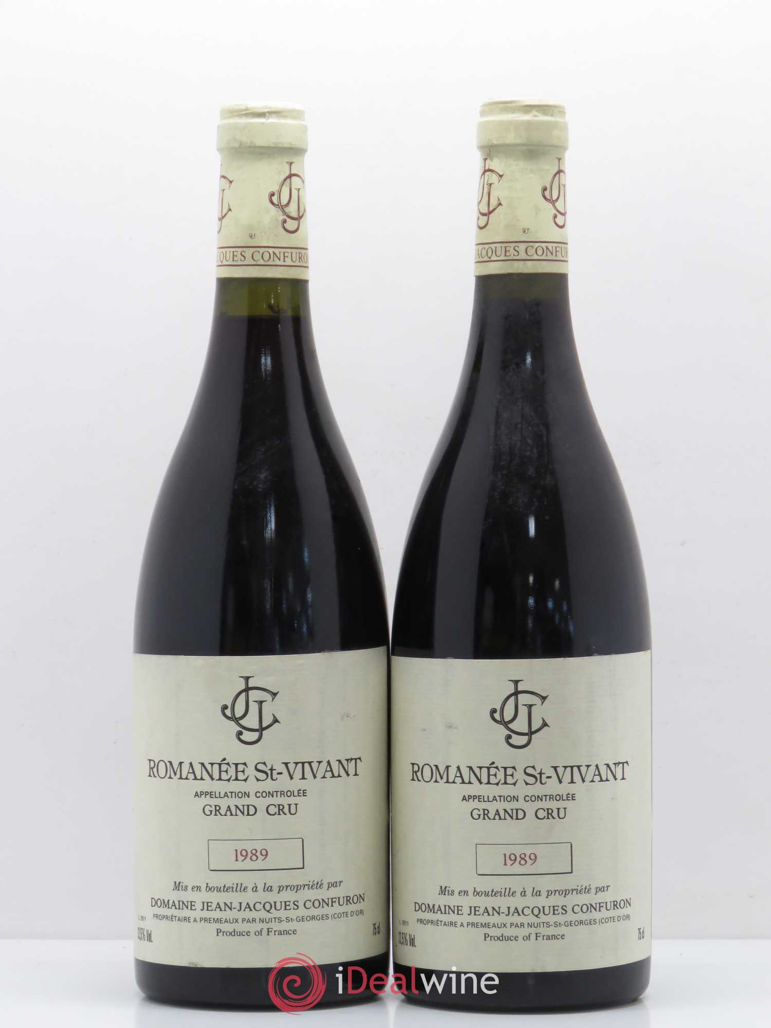 Romanée-Saint-Vivant Grand Cru Jean-Jacques Confuron 1989 - Lot de 2 bouteilles - 0