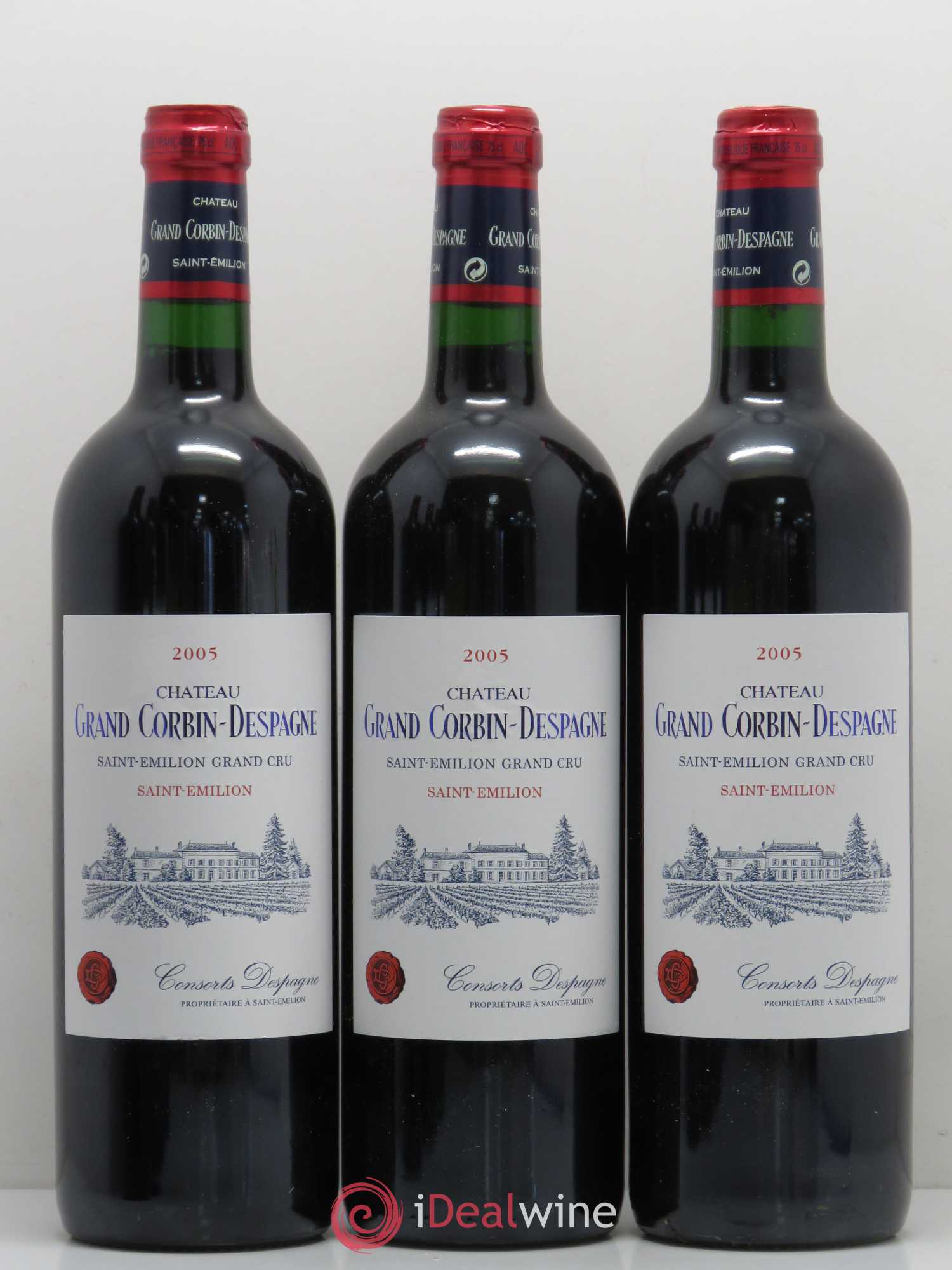 Château Grand Corbin Grand Cru Classé 2005 - Lot de 12 bouteilles - 1