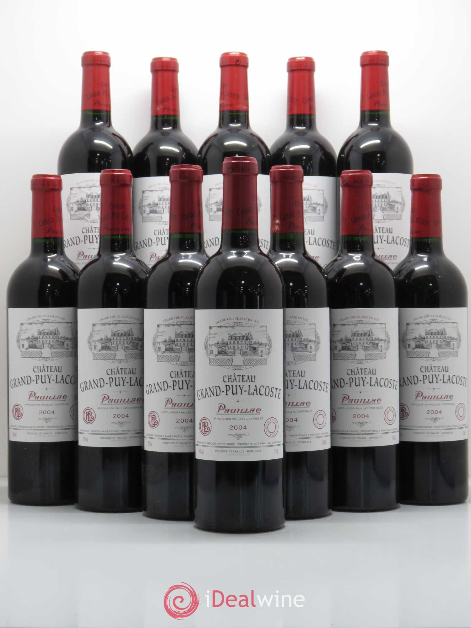 Château Grand Puy Lacoste 5ème Grand Cru Classé 2004 - Lot de 12 bouteilles - 0
