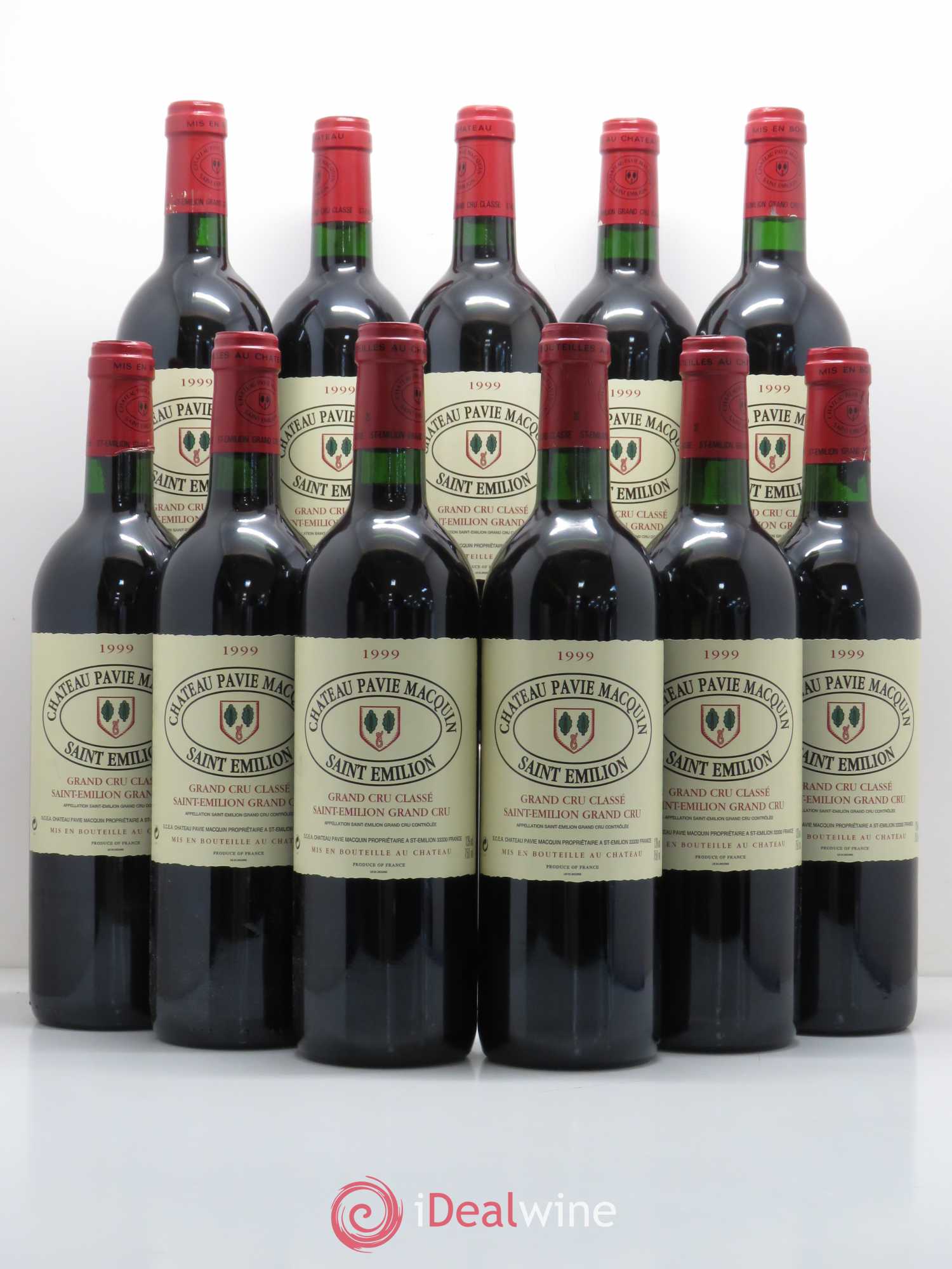 Château Pavie Macquin 1er Grand Cru Classé B 1999 - Lot de 11 bouteilles - 0
