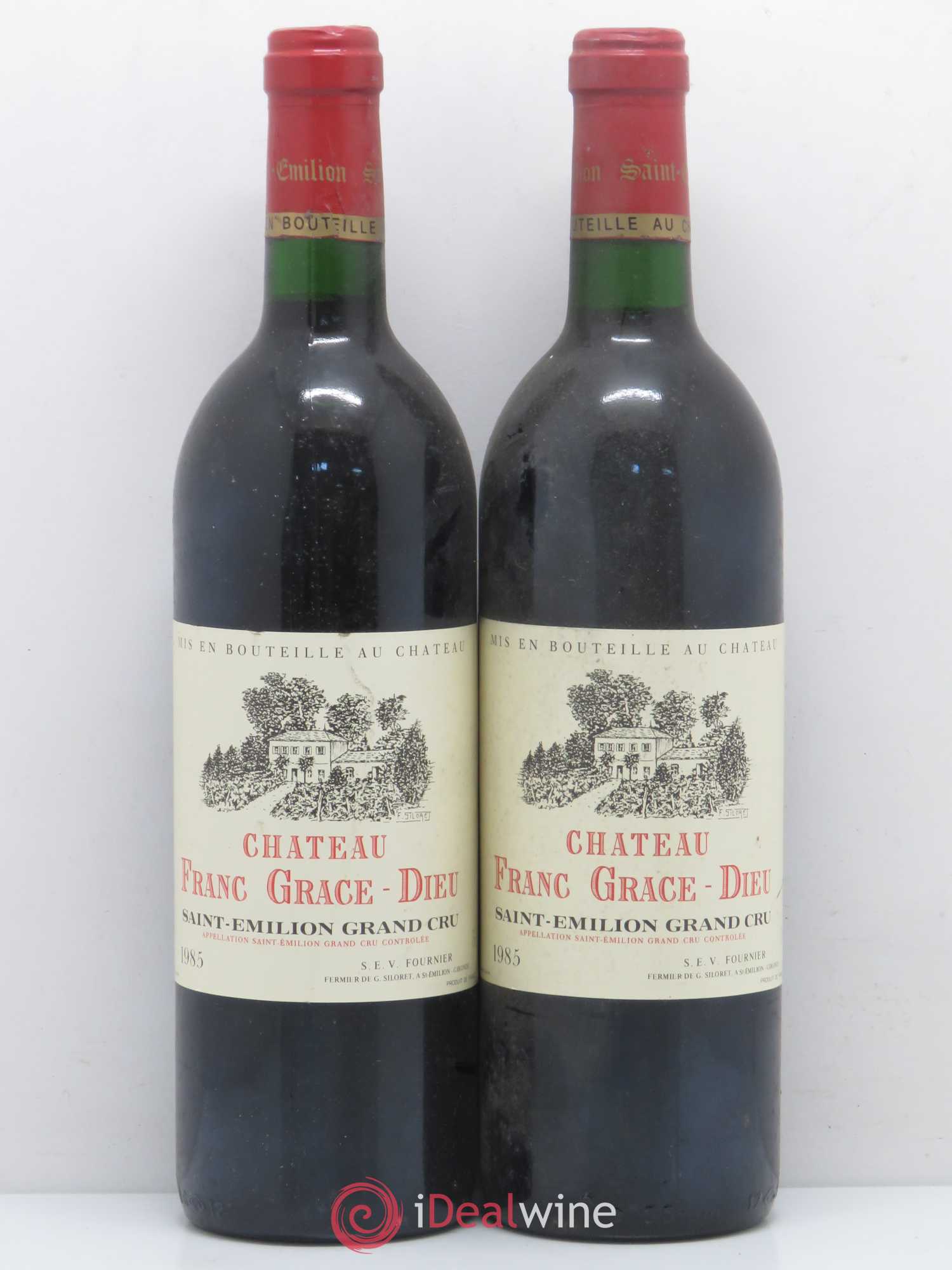 Saint-Émilion Franc Grace Dieu 1985 - Posten von 2 Flaschen - 0