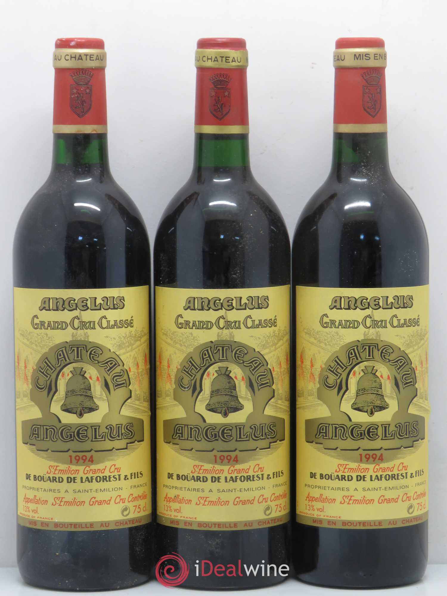 Château Angélus 1er Grand Cru Classé A 1994 - Lot de 3 bouteilles - 0