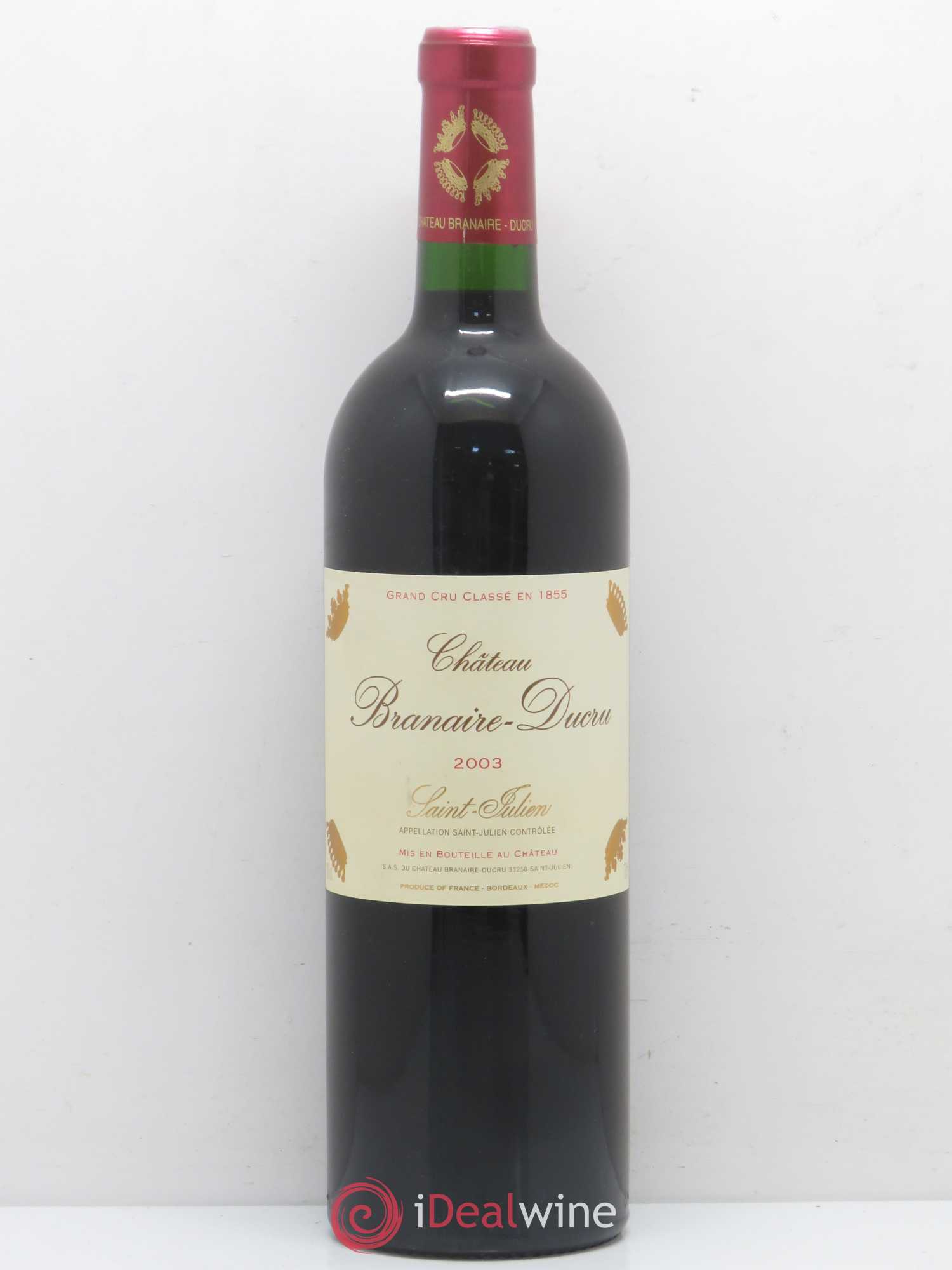 Château Branaire Ducru 4ème Grand Cru Classé 2003 - Lot de 1 bouteille - 0