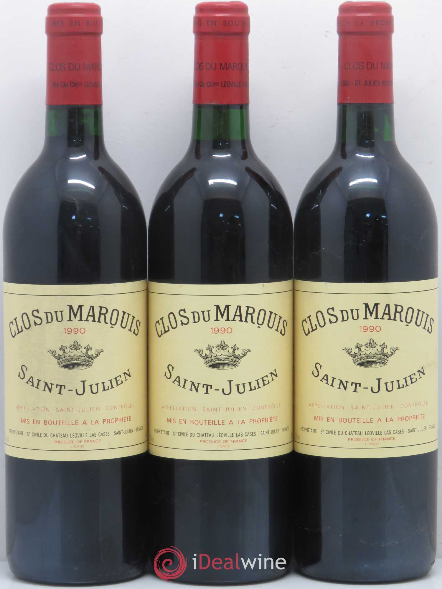 Clos du Marquis 1990 - Lot de 3 bouteilles - 0