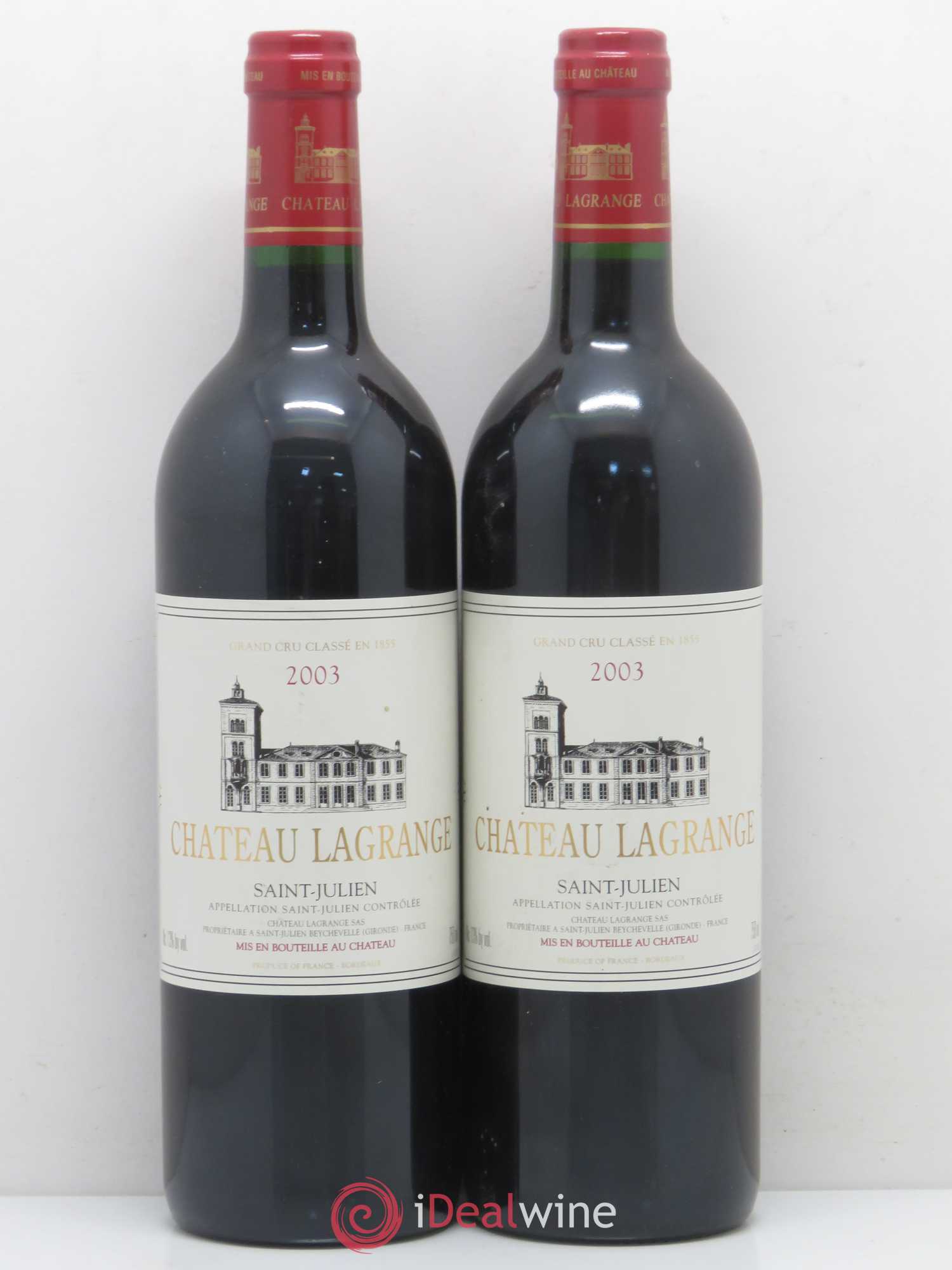 Château Lagrange 3ème Grand Cru Classé 2003 - Lot de 2 bouteilles - 0