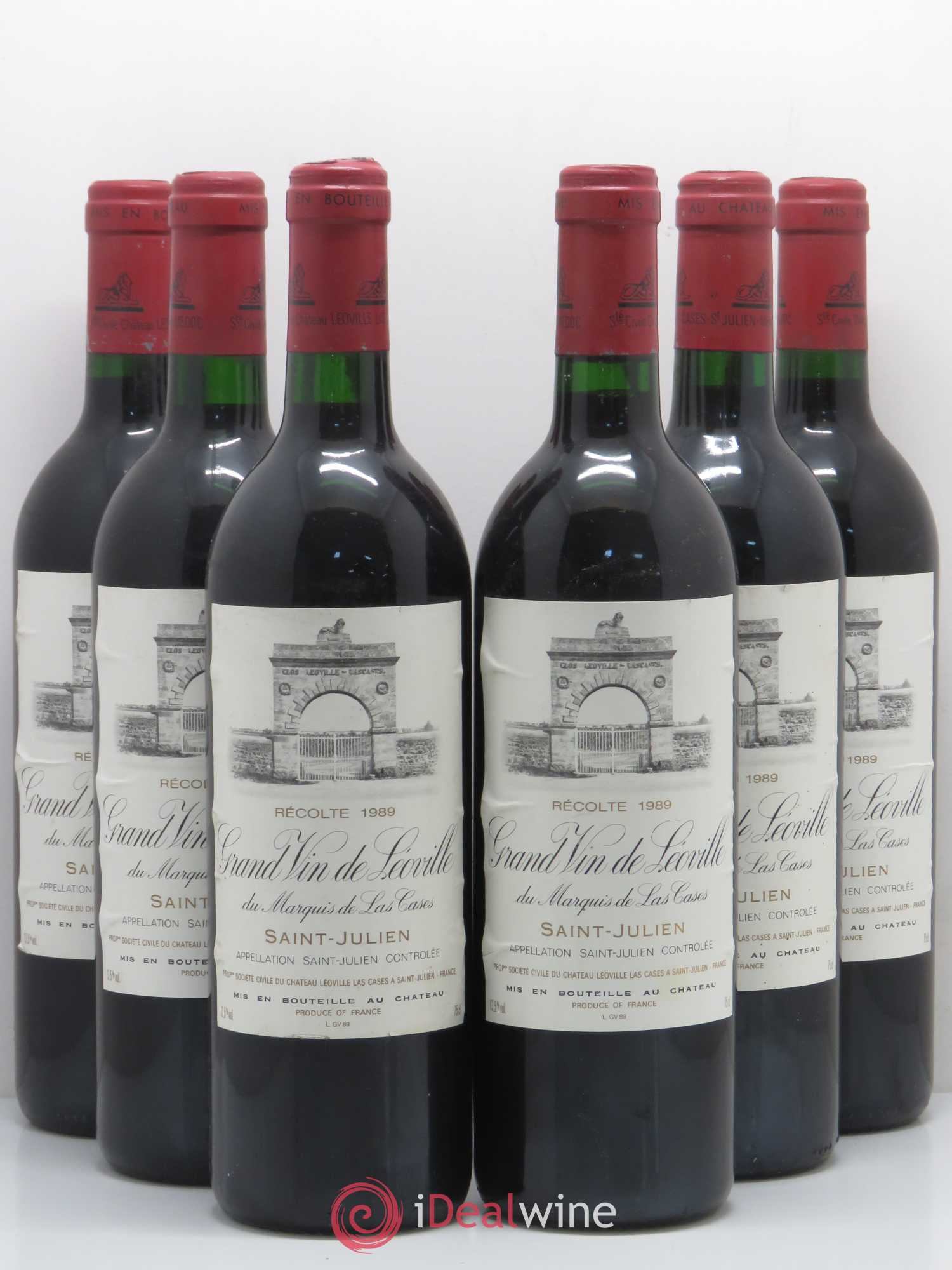 Château Léoville Las Cases 2ème Grand Cru Classé 1989 - Lot de 6 bouteilles - 0