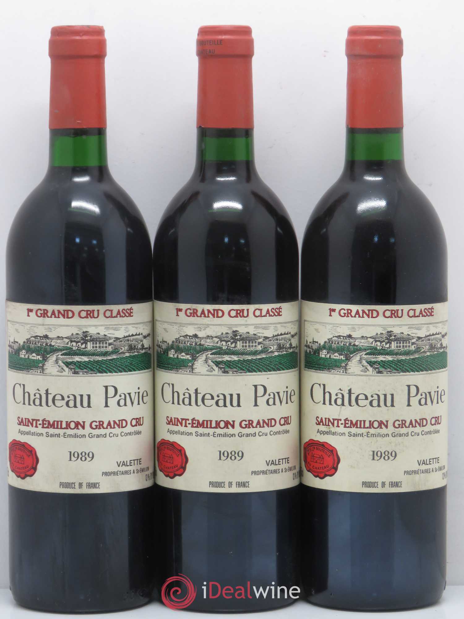 Château Pavie 1er Grand Cru Classé A 1989 - Lot de 3 bouteilles - 0