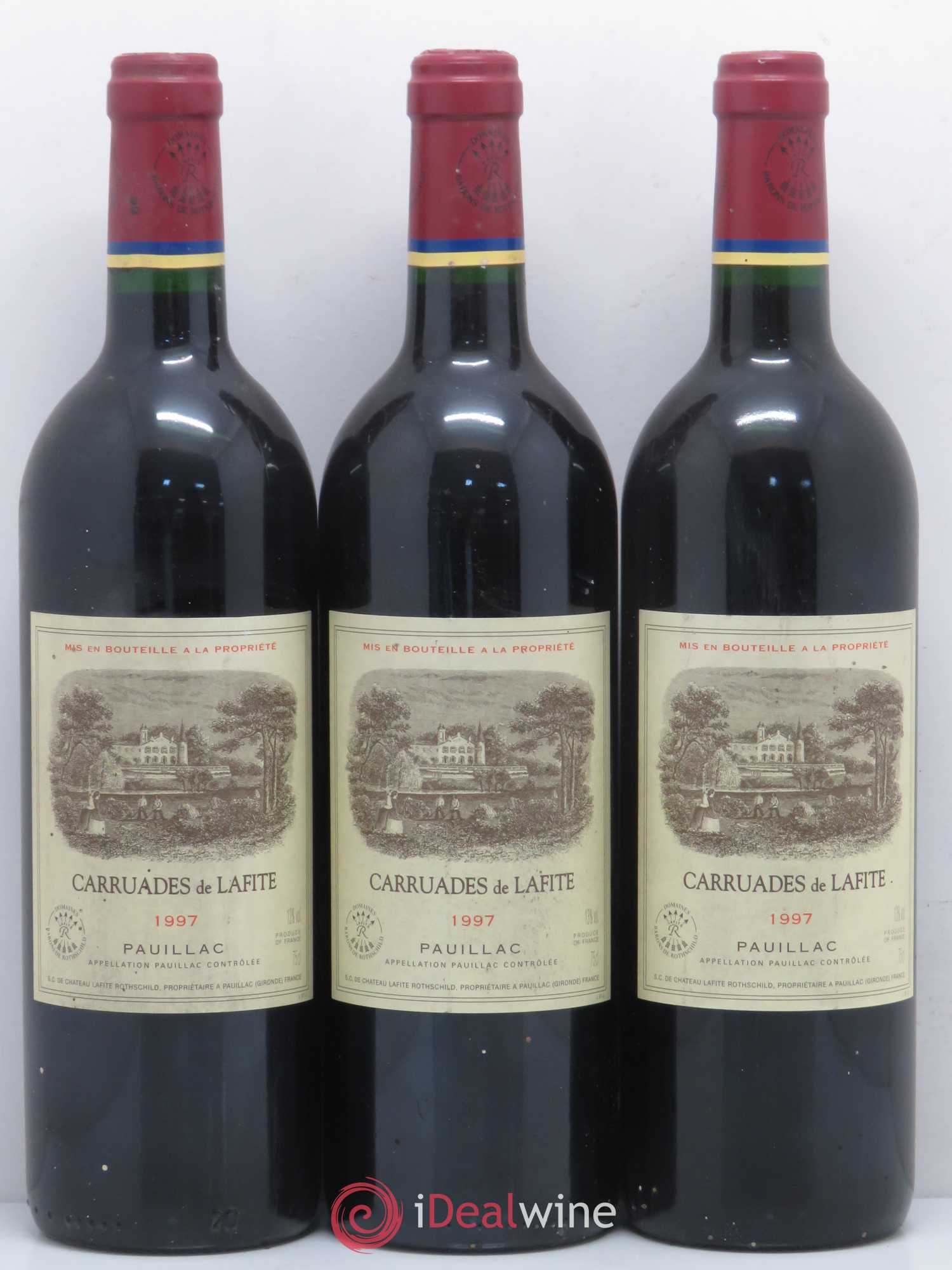 Carruades de Lafite Rothschild Second Vin 1997 - Lot de 3 bouteilles - 0