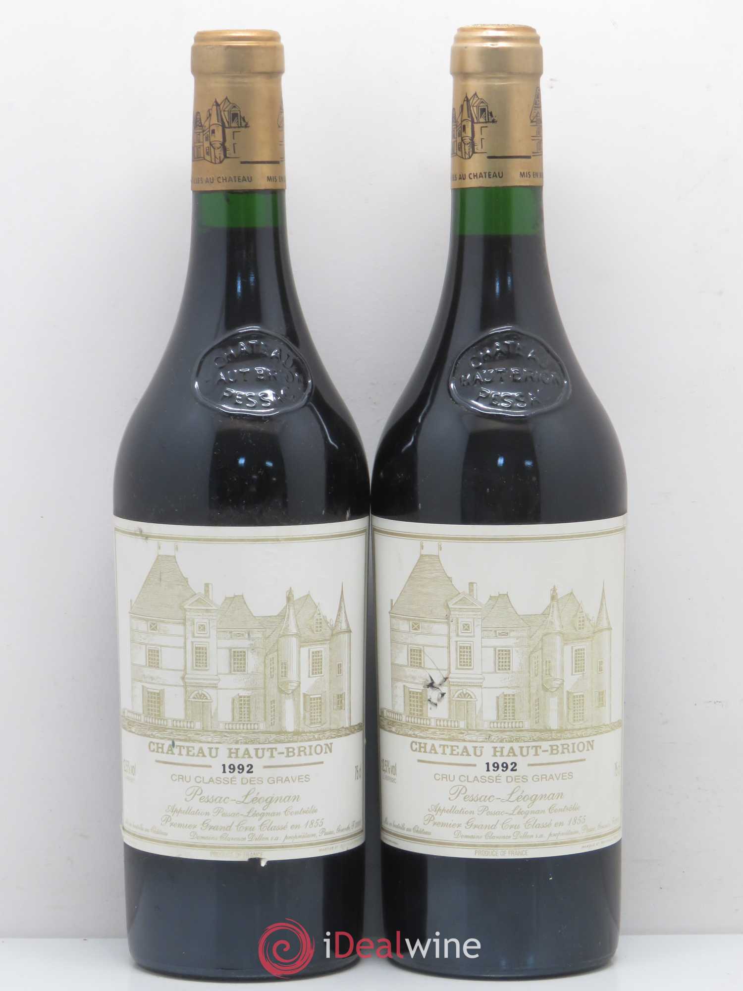 Château Haut Brion 1er Grand Cru Classé 1992 - Lot de 2 bouteilles - 0