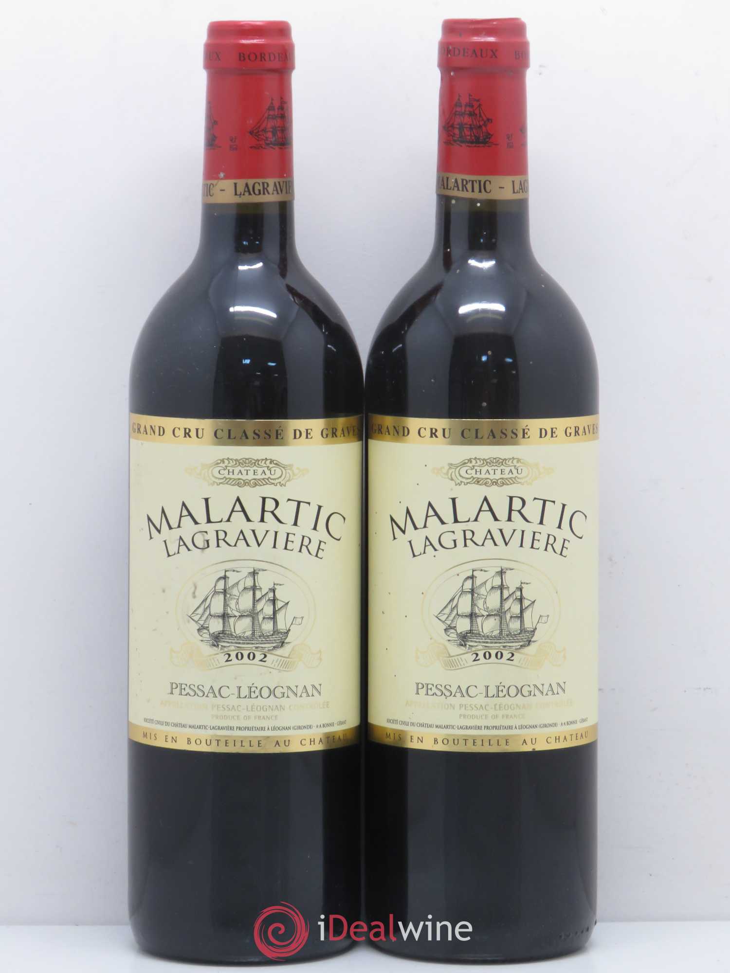 Château Malartic-Lagravière Cru Classé de Graves 2002 - Lot de 2 bouteilles - 0